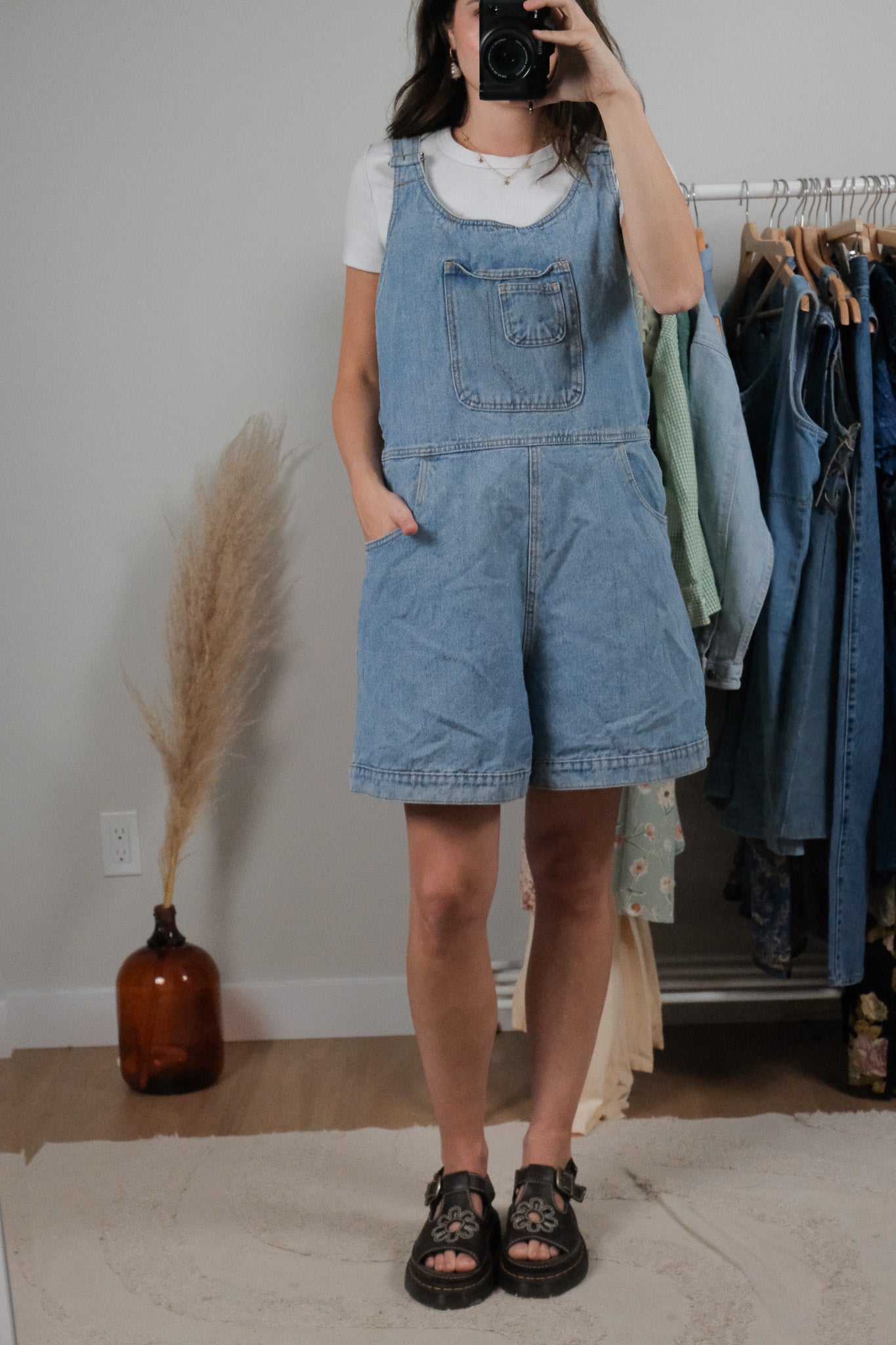 Vintage x Denim Overalls (L)