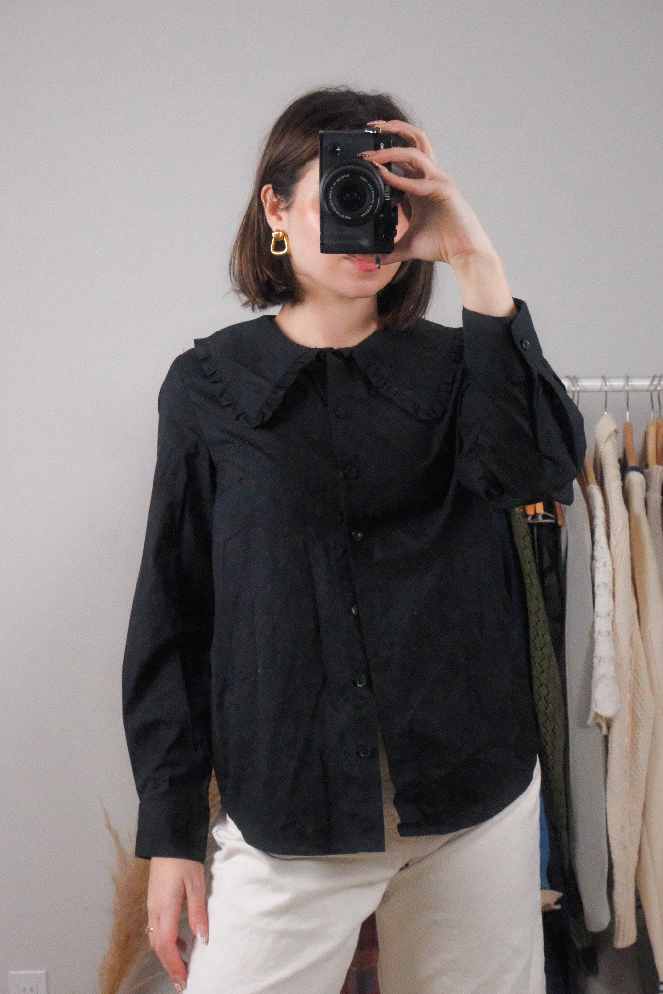 Modern x Peter Pan Collar Cotton Blouse (XS)
