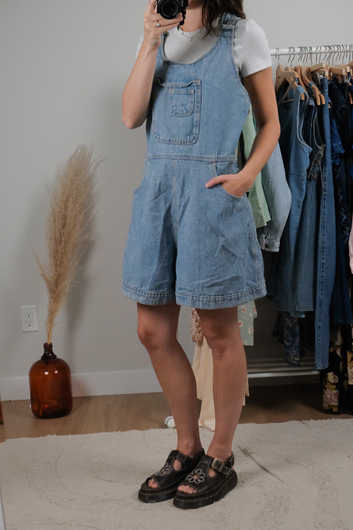 Vintage x Denim Overalls (L)