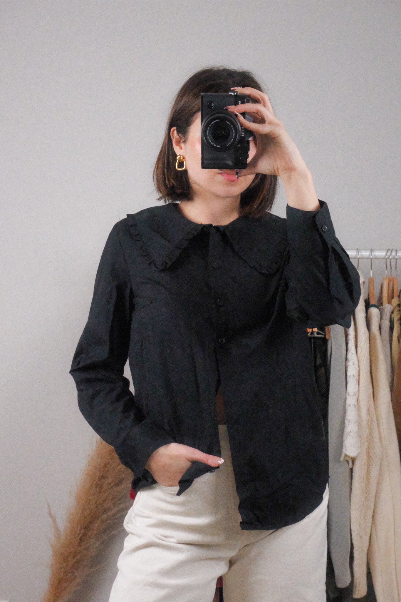 Modern x Peter Pan Collar Cotton Blouse (XS)