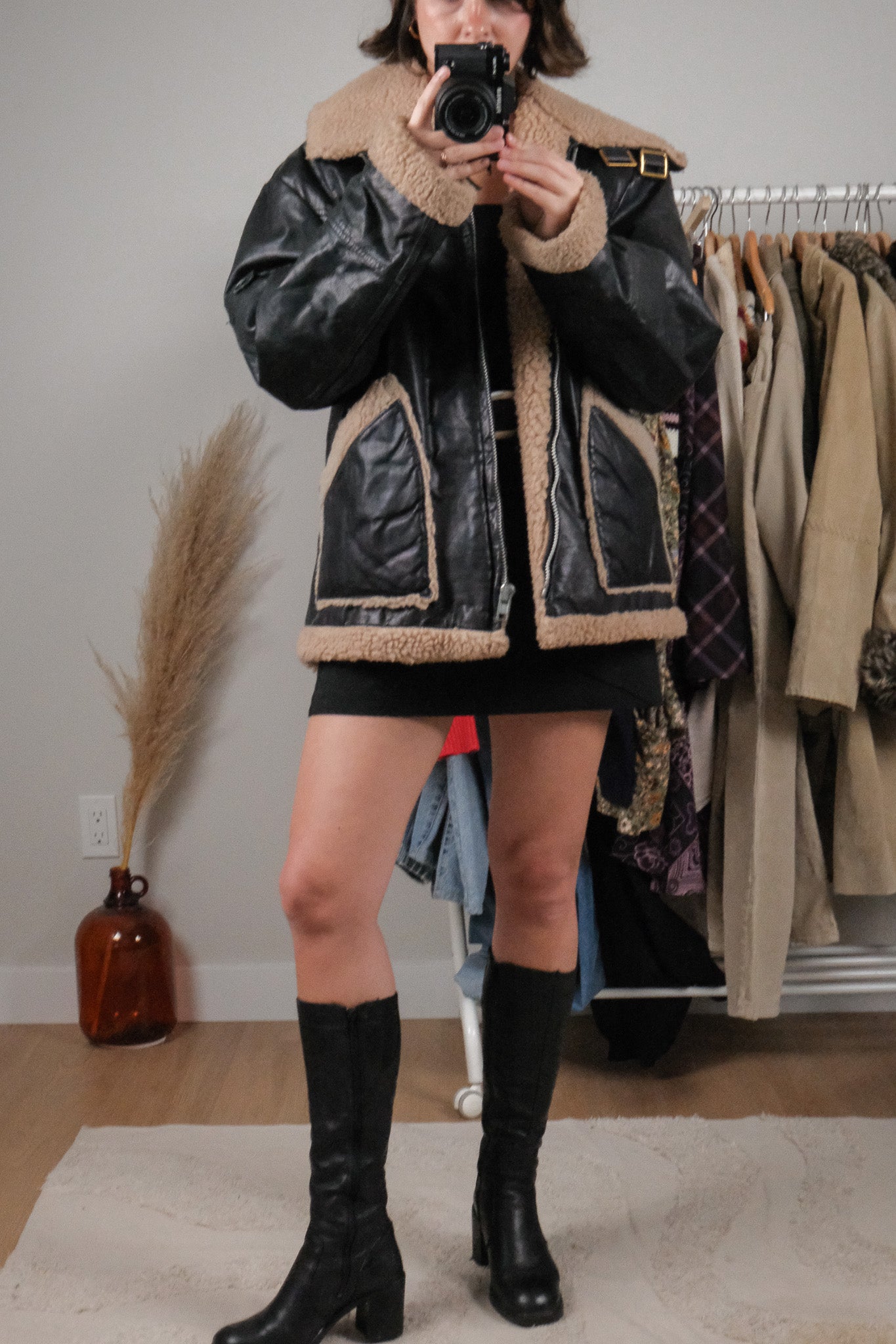 Made in Canada x Vintage x 80s Leather Aviator Jacket (L)