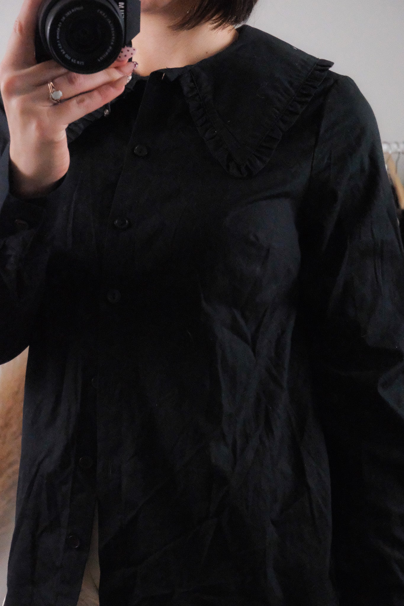 Modern x Peter Pan Collar Cotton Blouse (XS)