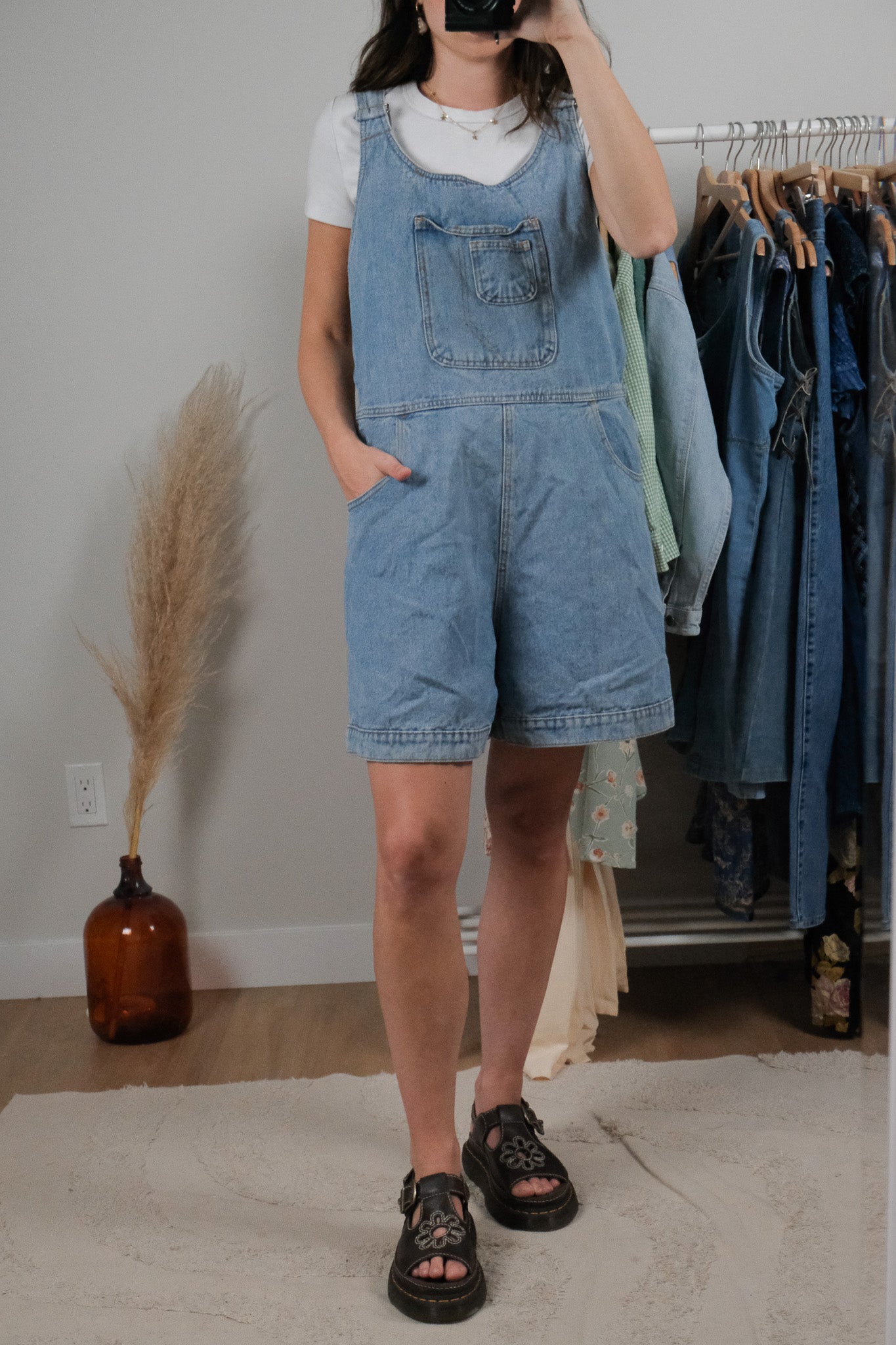 Vintage x Denim Overalls (L)