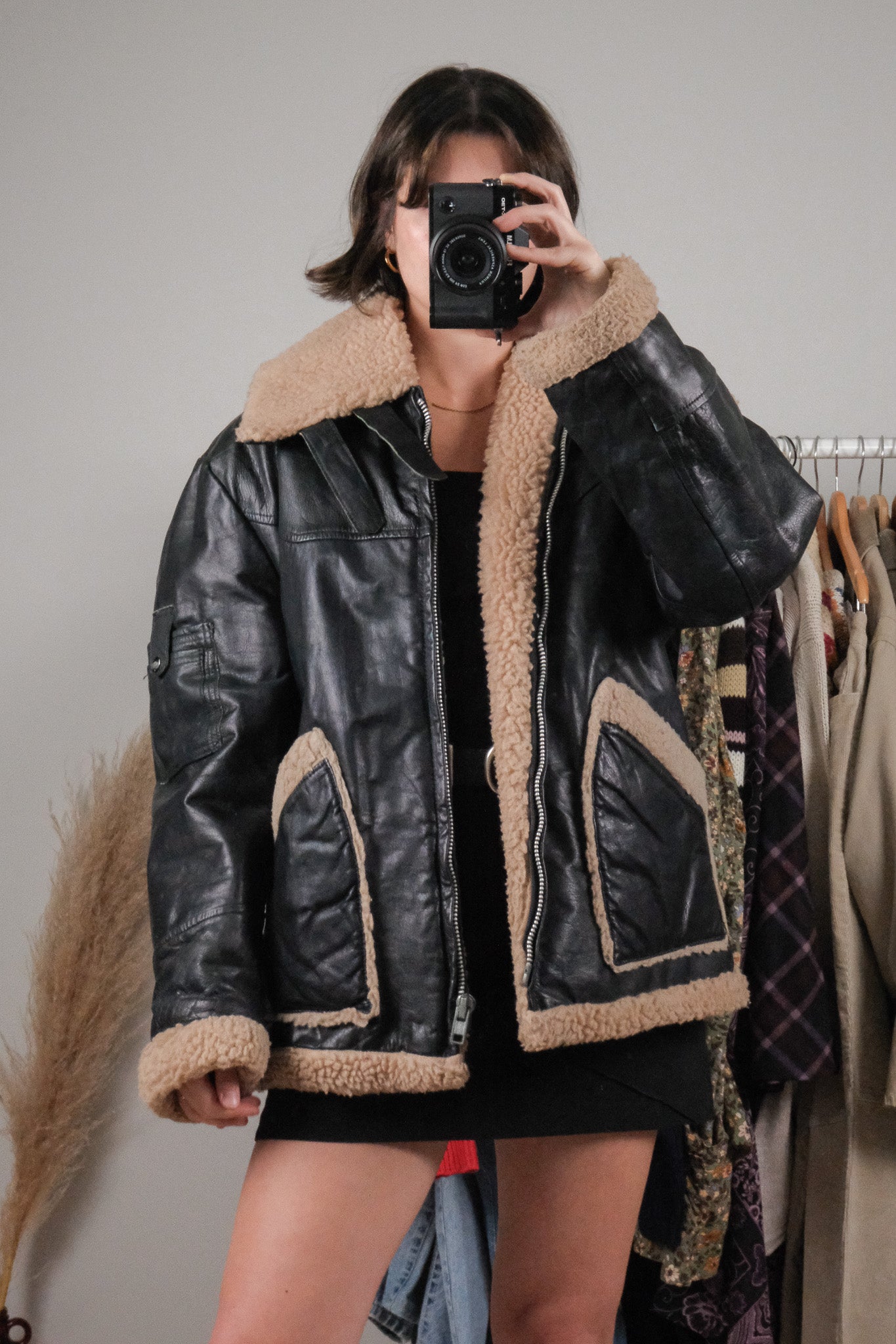 Made in Canada x Vintage x 80s Leather Aviator Jacket (L)