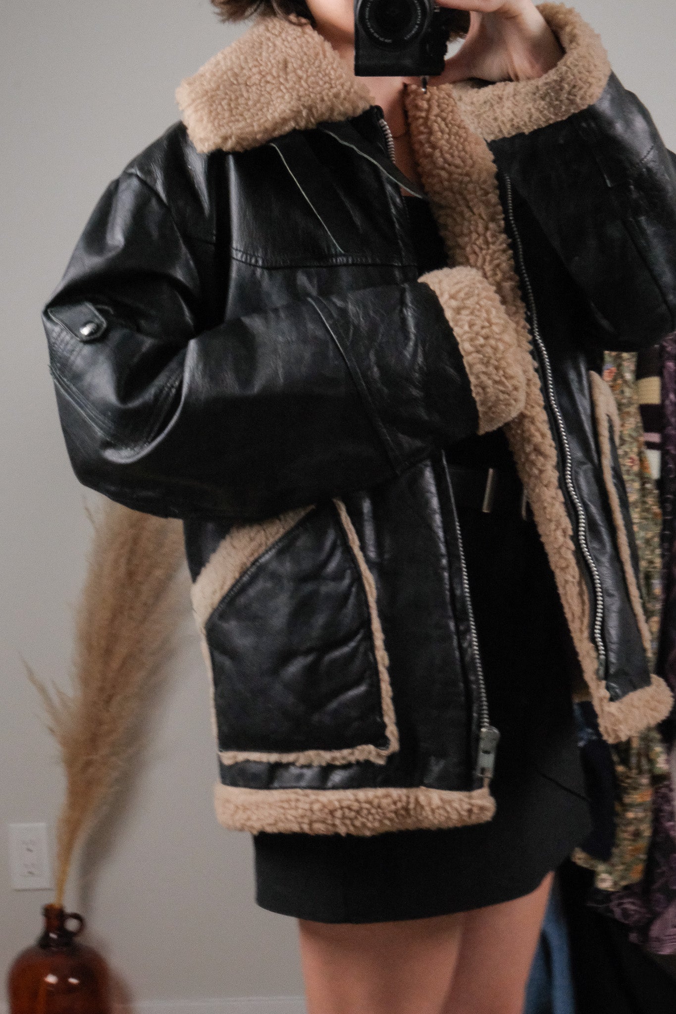 Made in Canada x Vintage x 80s Leather Aviator Jacket (L)