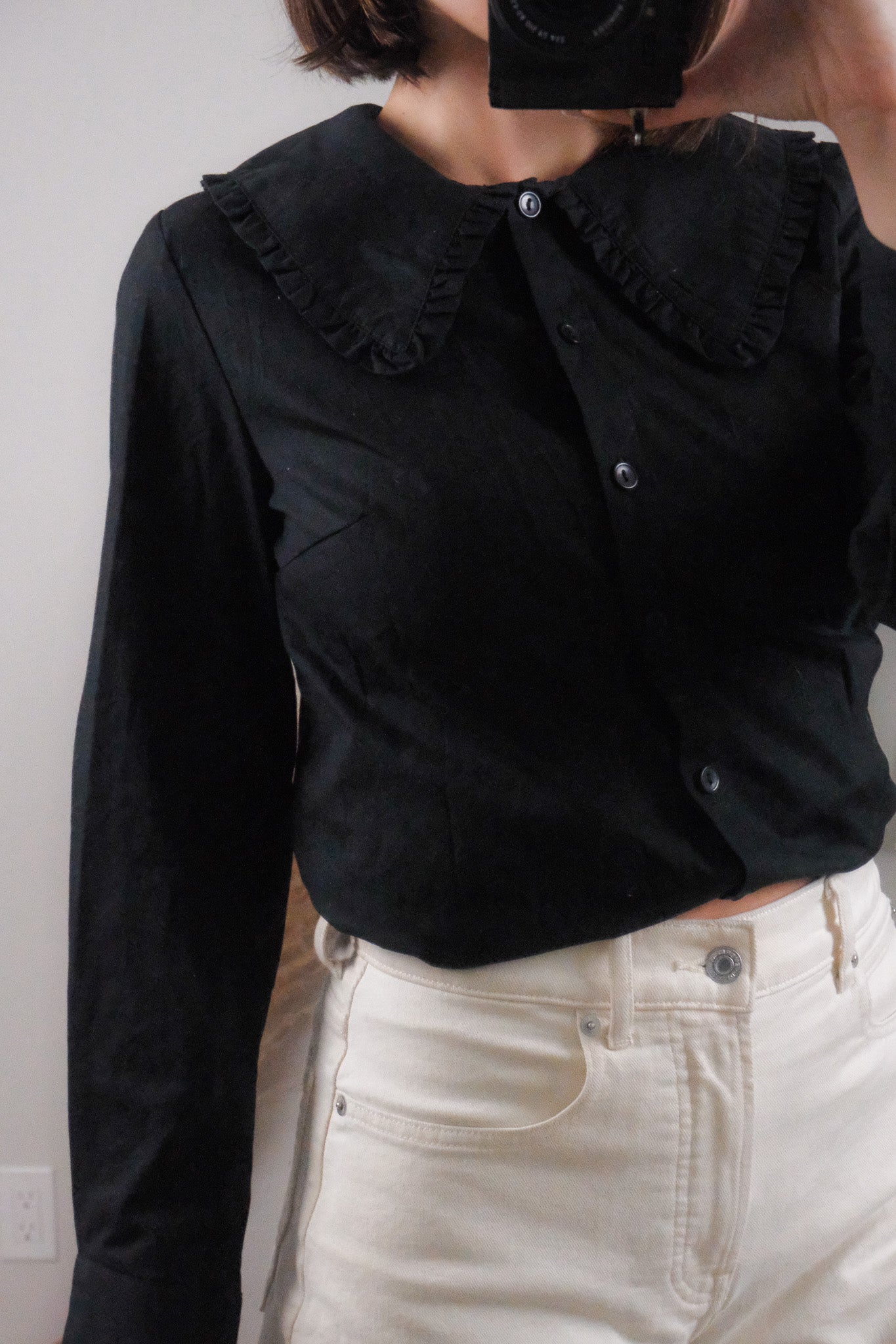 Modern x Peter Pan Collar Cotton Blouse (XS)