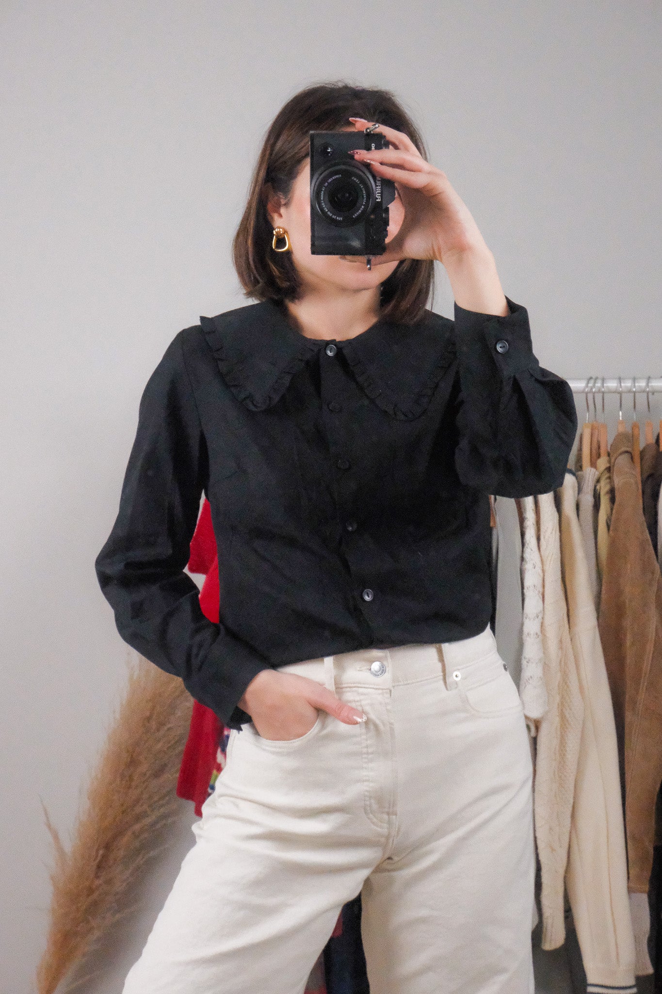 Modern x Peter Pan Collar Cotton Blouse (XS)