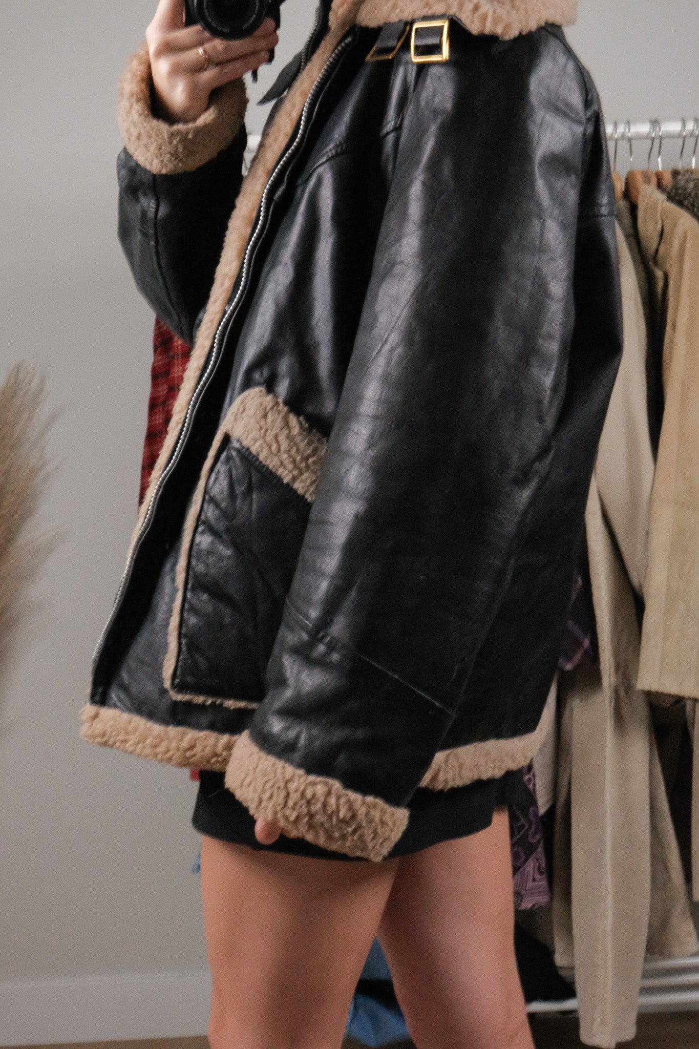 Made in Canada x Vintage x 80s Leather Aviator Jacket (L)