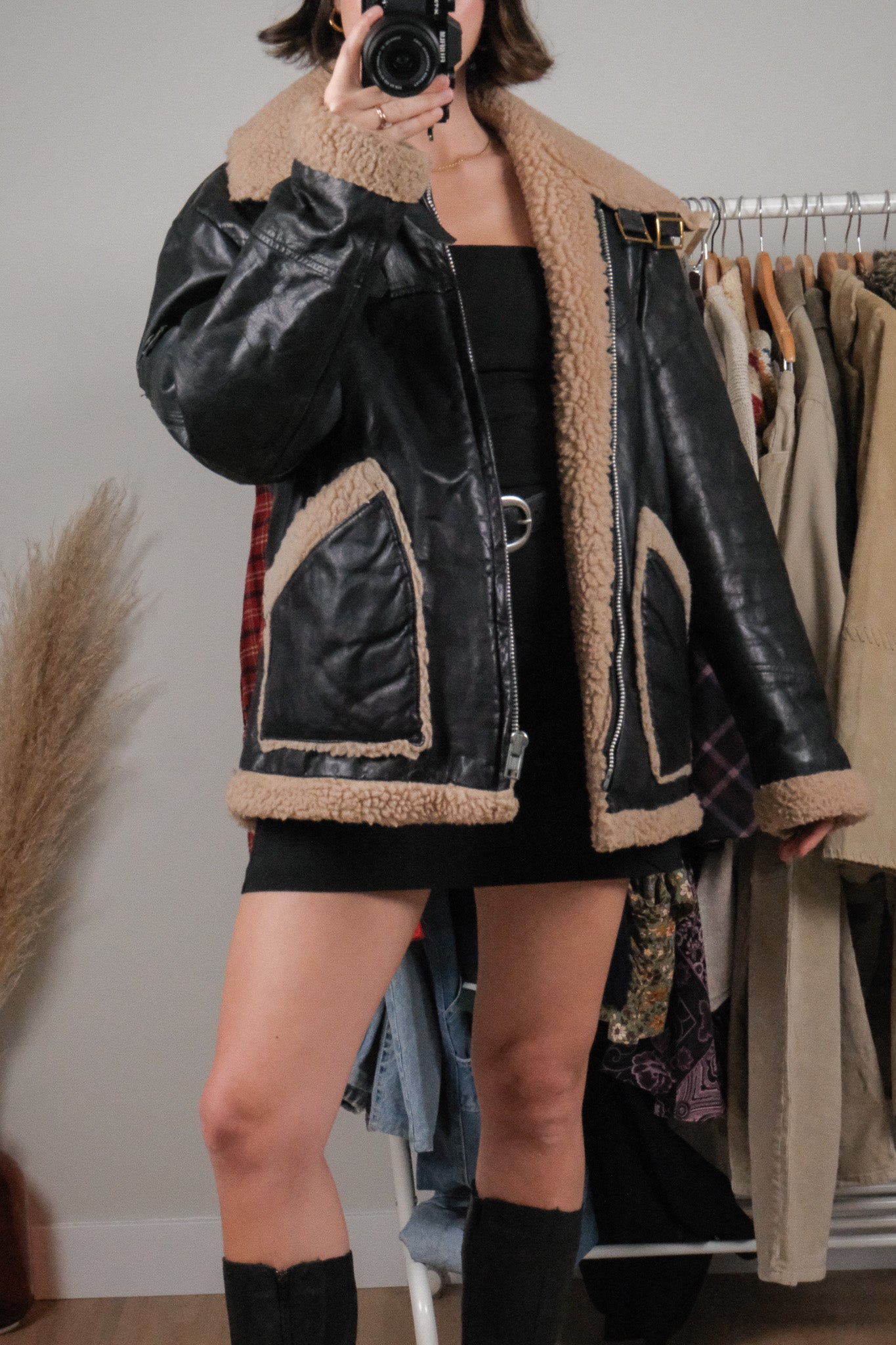 Made in Canada x Vintage x 80s Leather Aviator Jacket (L)