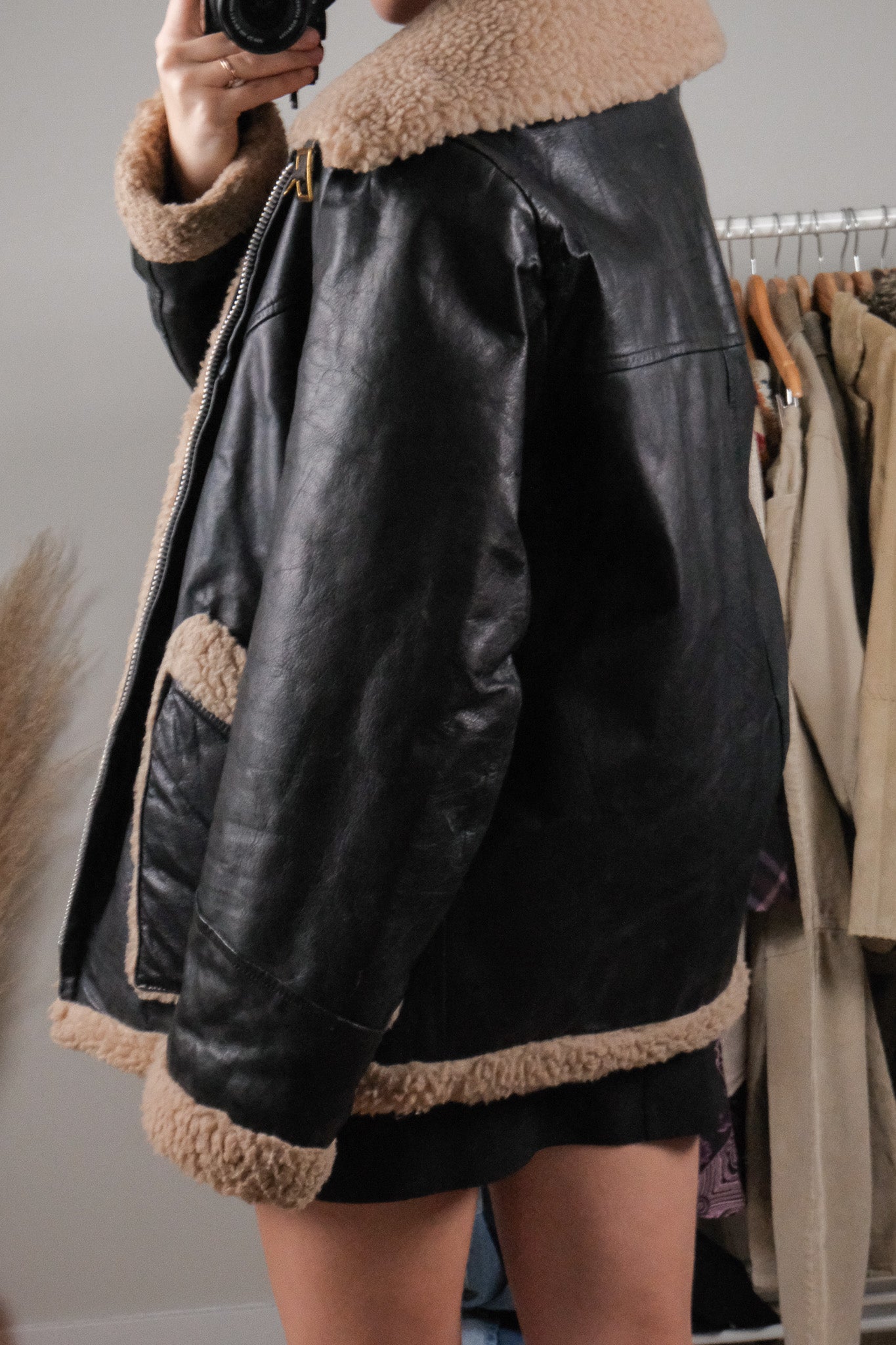 Made in Canada x Vintage x 80s Leather Aviator Jacket (L)