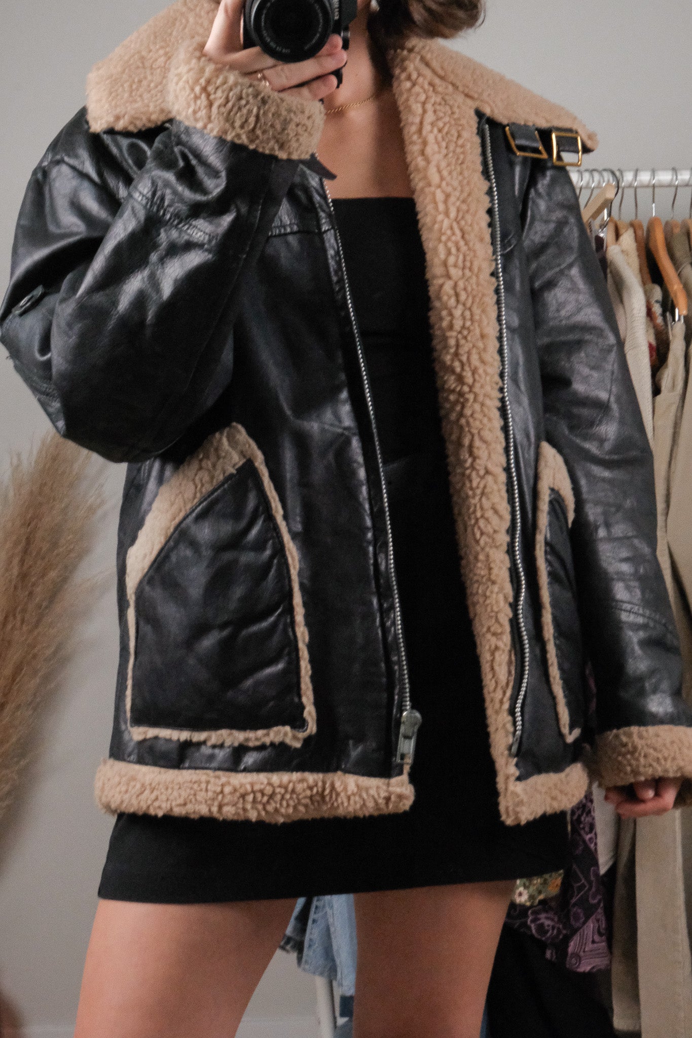 Made in Canada x Vintage x 80s Leather Aviator Jacket (L)