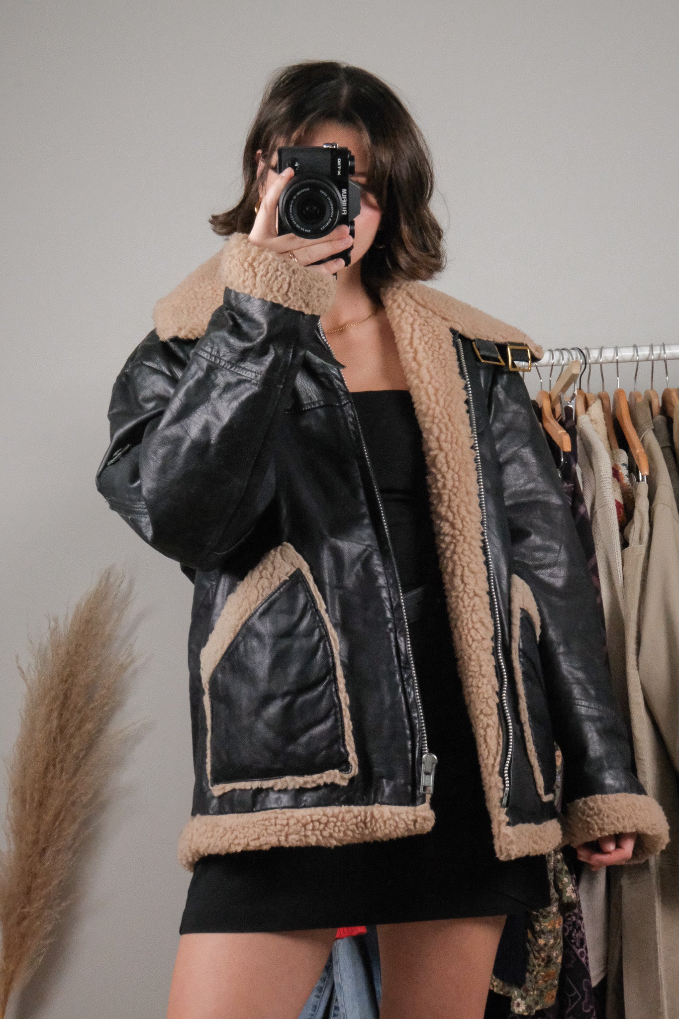 Made in Canada x Vintage x 80s Leather Aviator Jacket (L)