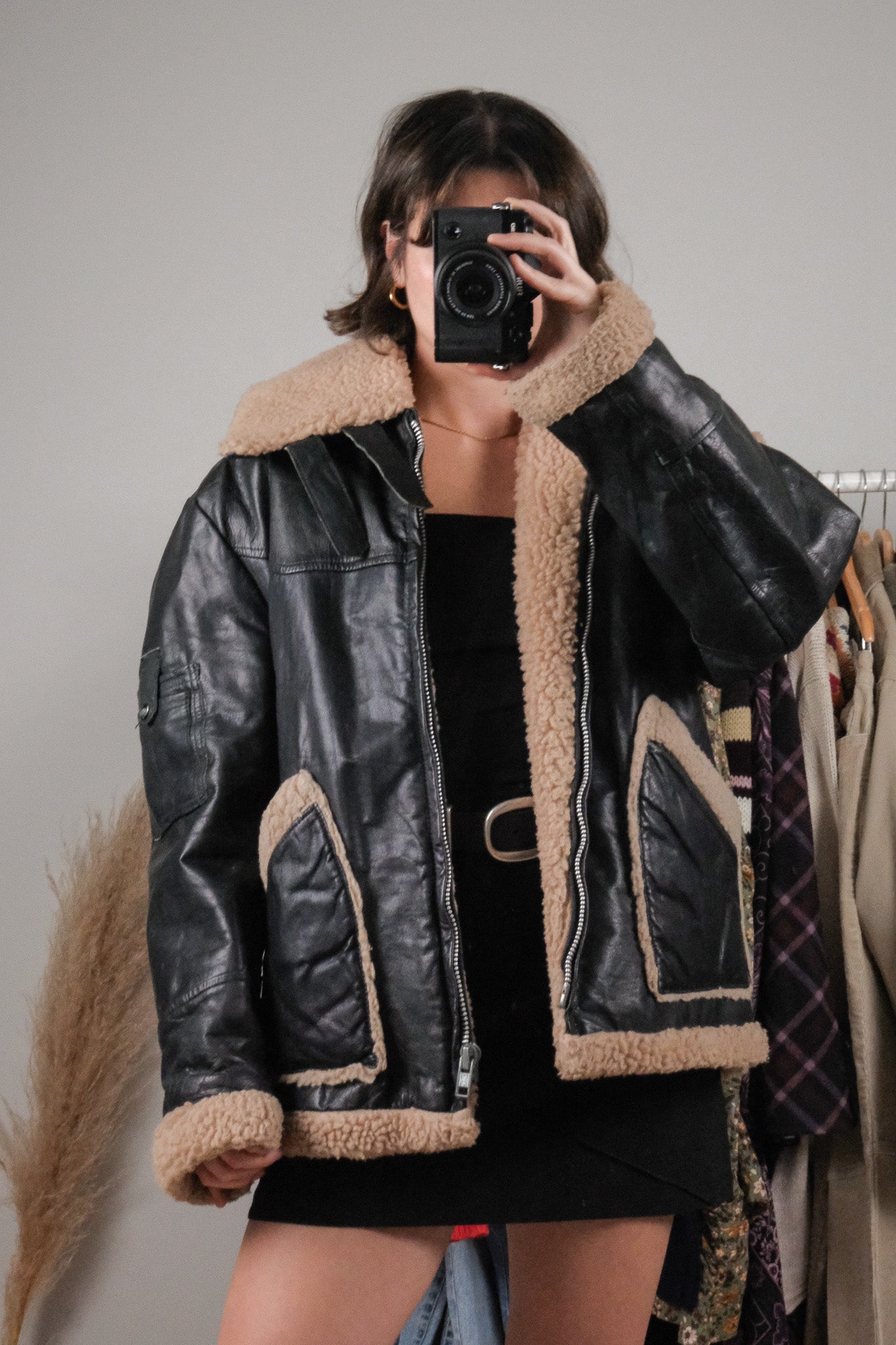 Made in Canada x Vintage x 80s Leather Aviator Jacket (L)