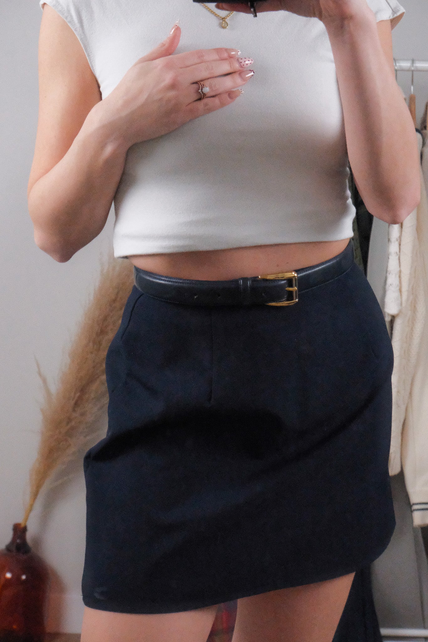 Vintage x Leather Belt (S)