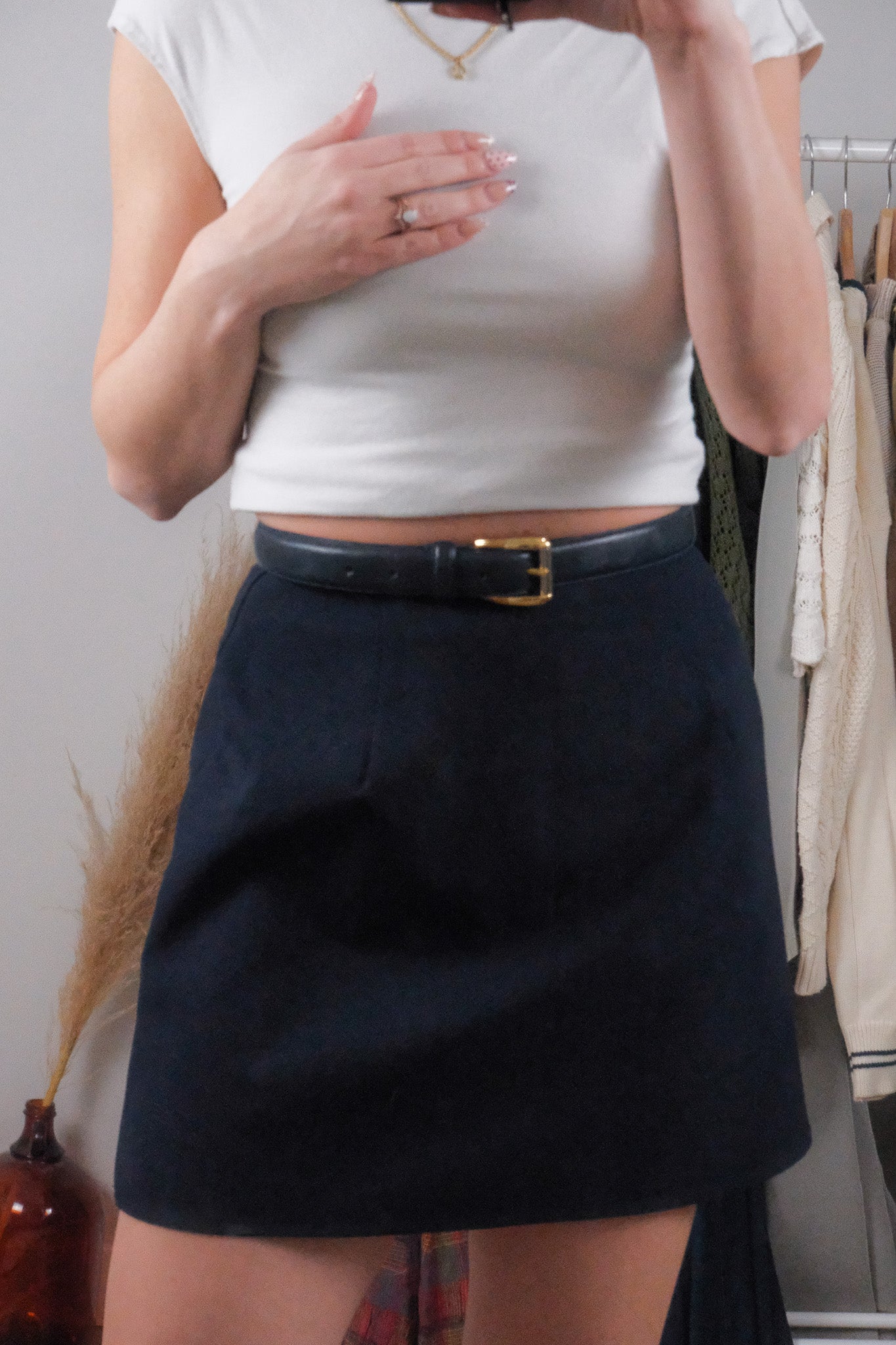 Vintage x Leather Belt (S)