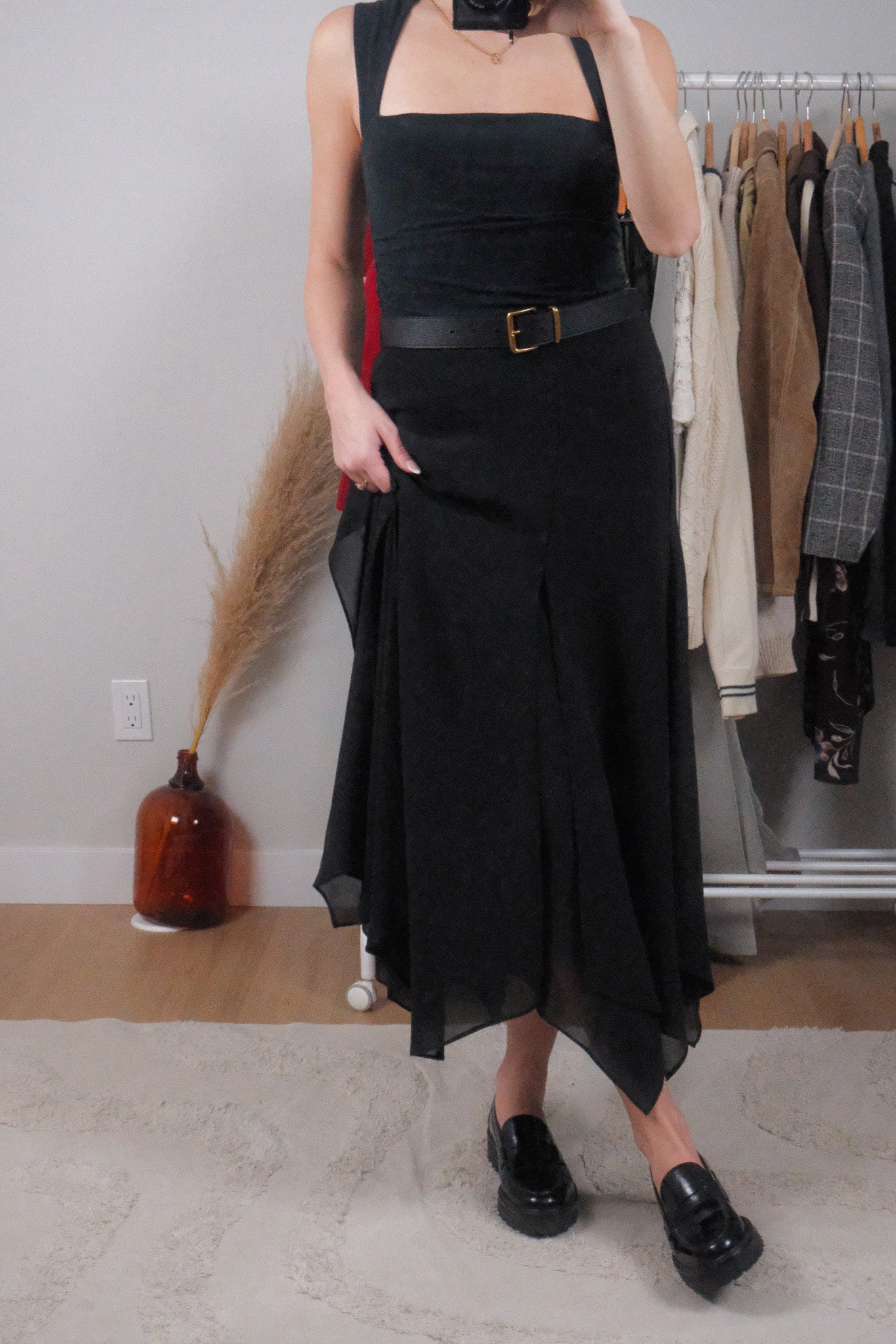 Vintage x Chiffon Handkerchief Maxi Skirt (10)
