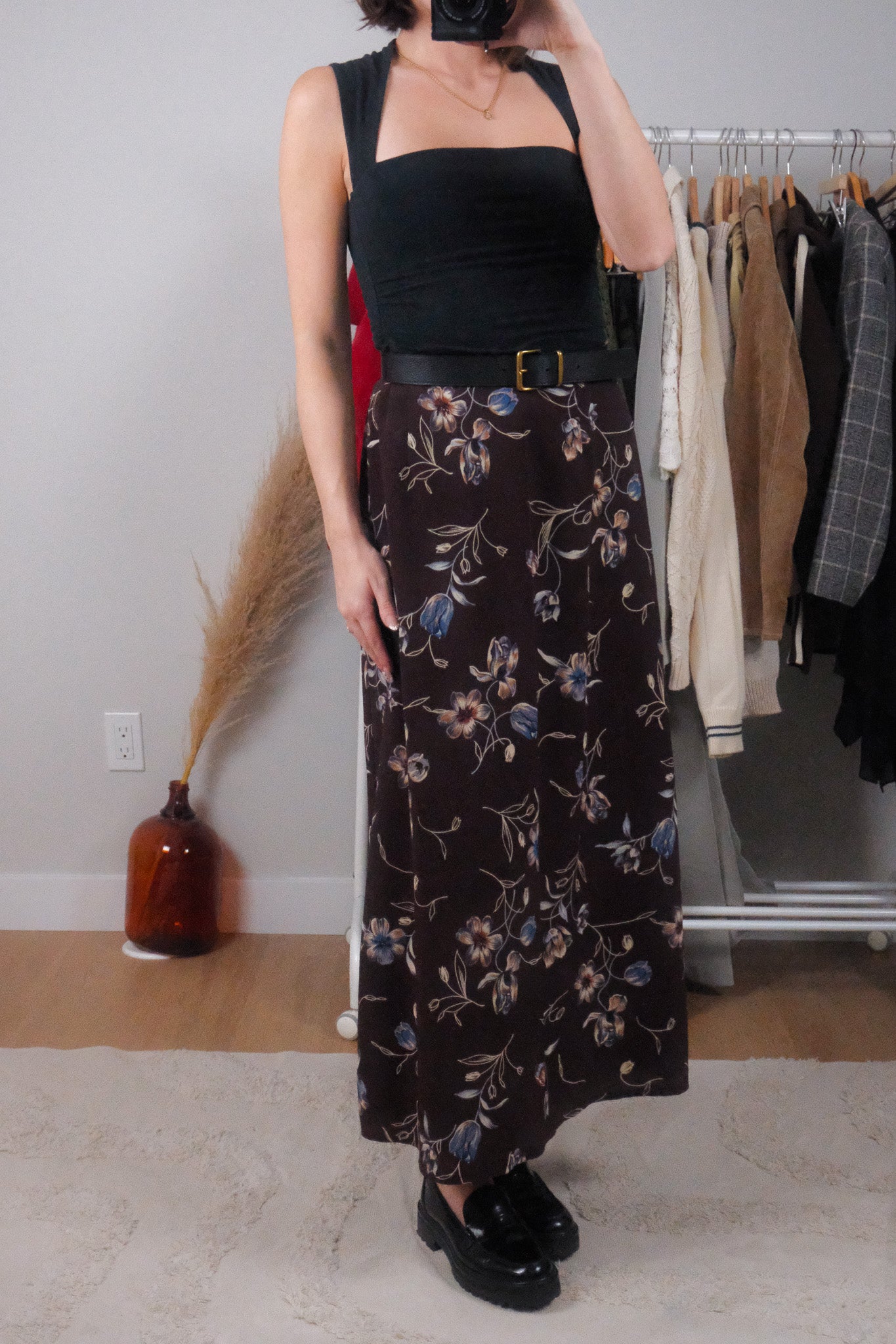 Made in Canada x Vintage x Floral Maxi Skirt (10/12)