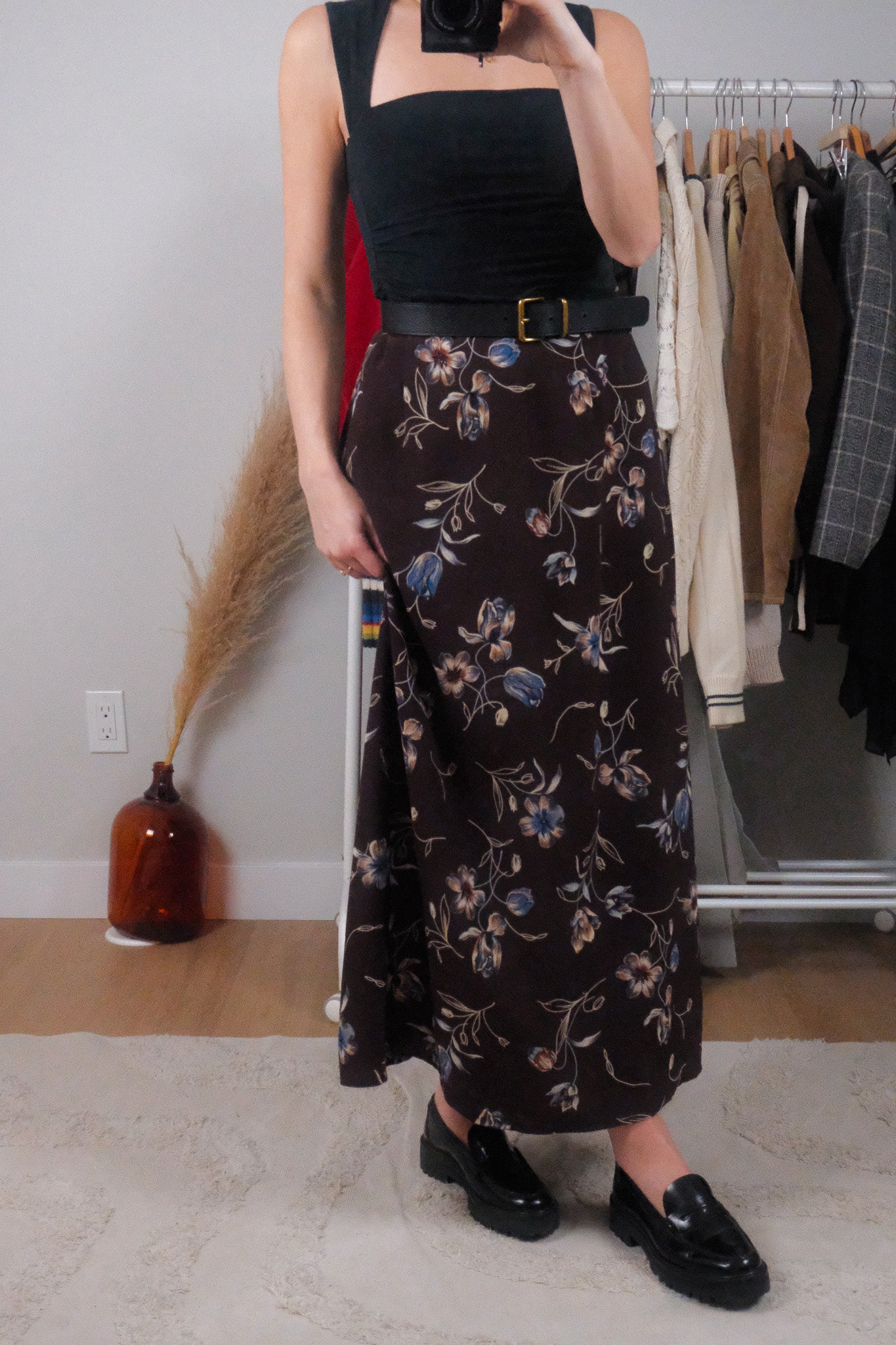 Made in Canada x Vintage x Floral Maxi Skirt (10/12)