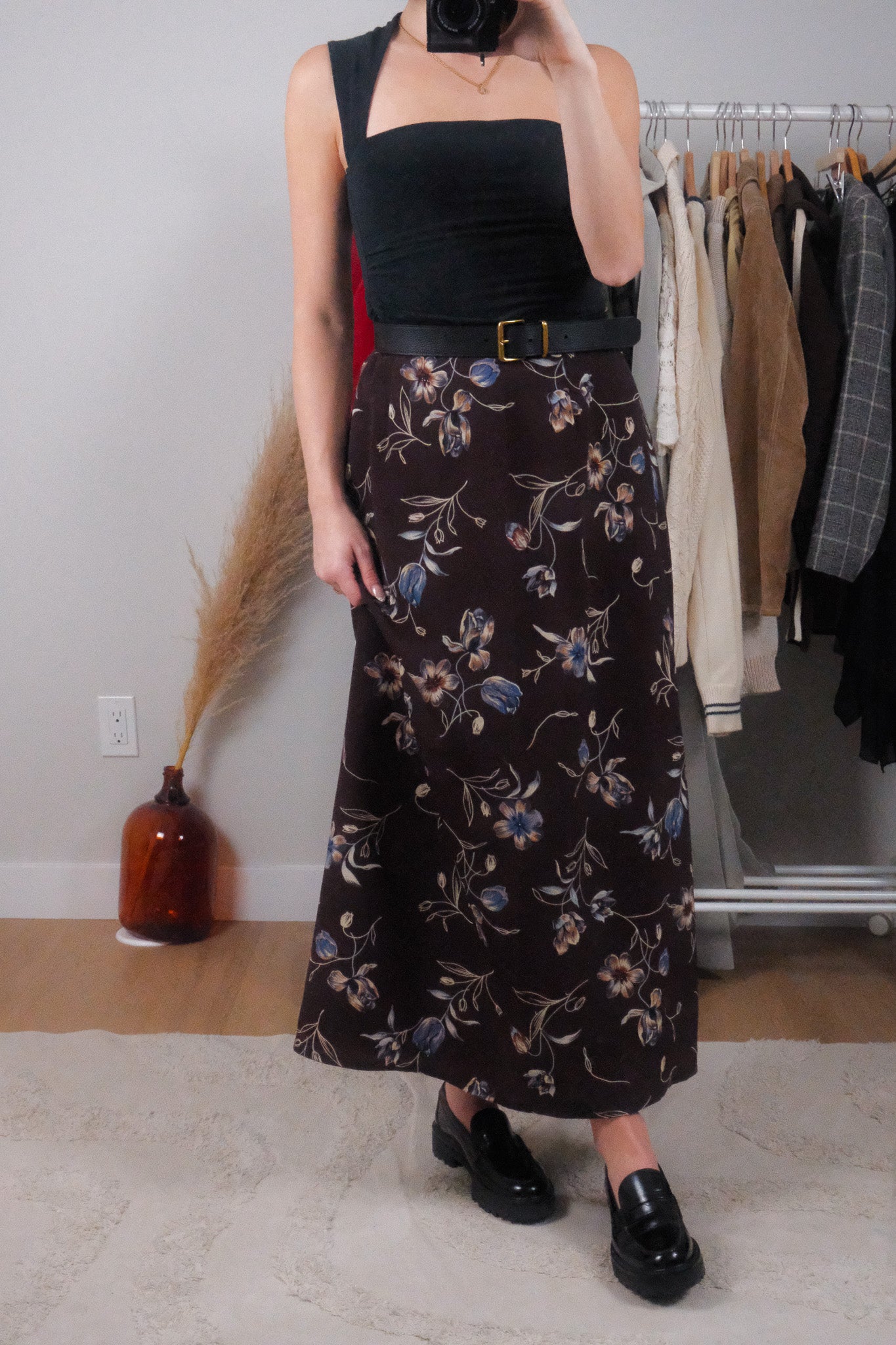 Made in Canada x Vintage x Floral Maxi Skirt (10/12)