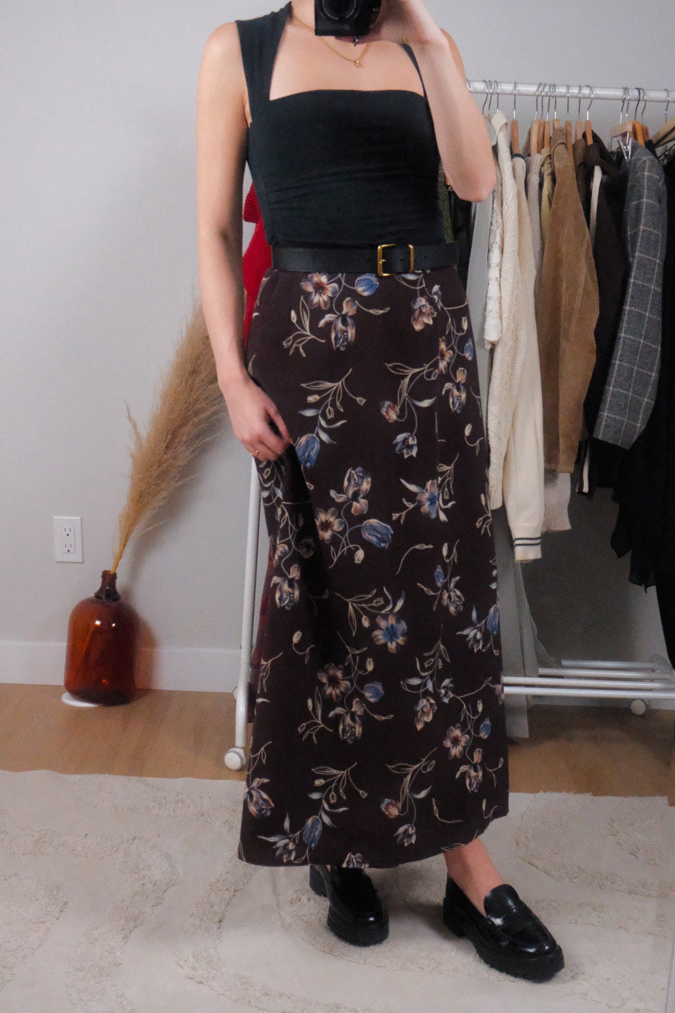 Made in Canada x Vintage x Floral Maxi Skirt (10/12)