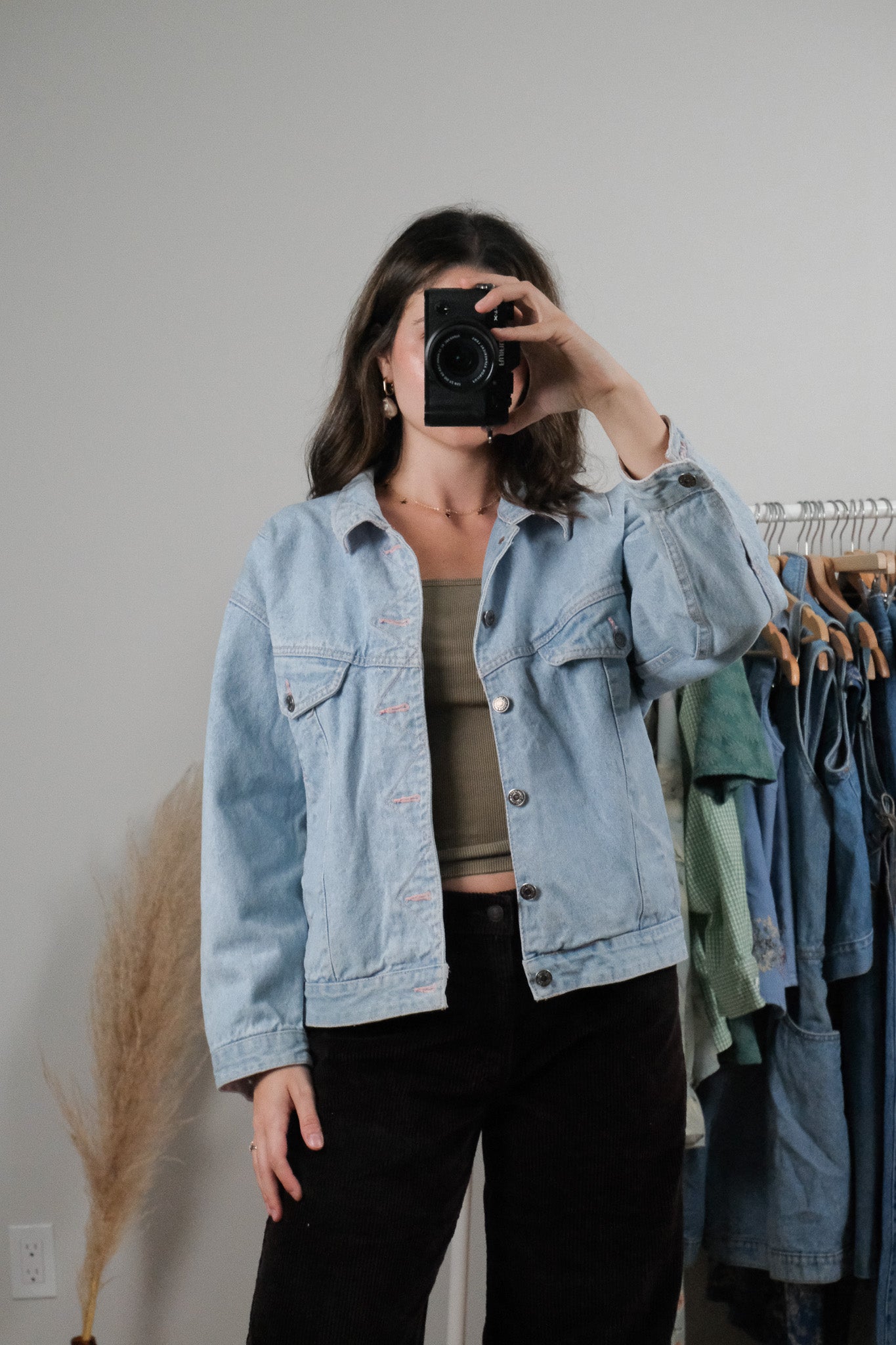 Vintage x Pink Trim Denim Jacket (M)