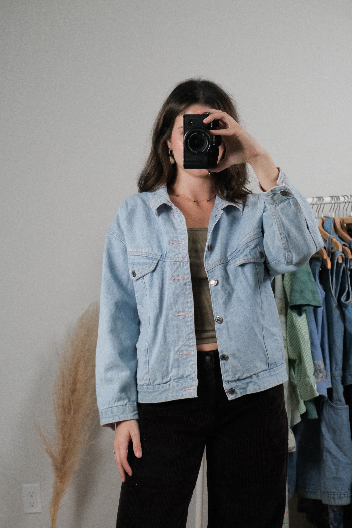 Vintage x Pink Trim Denim Jacket (M)