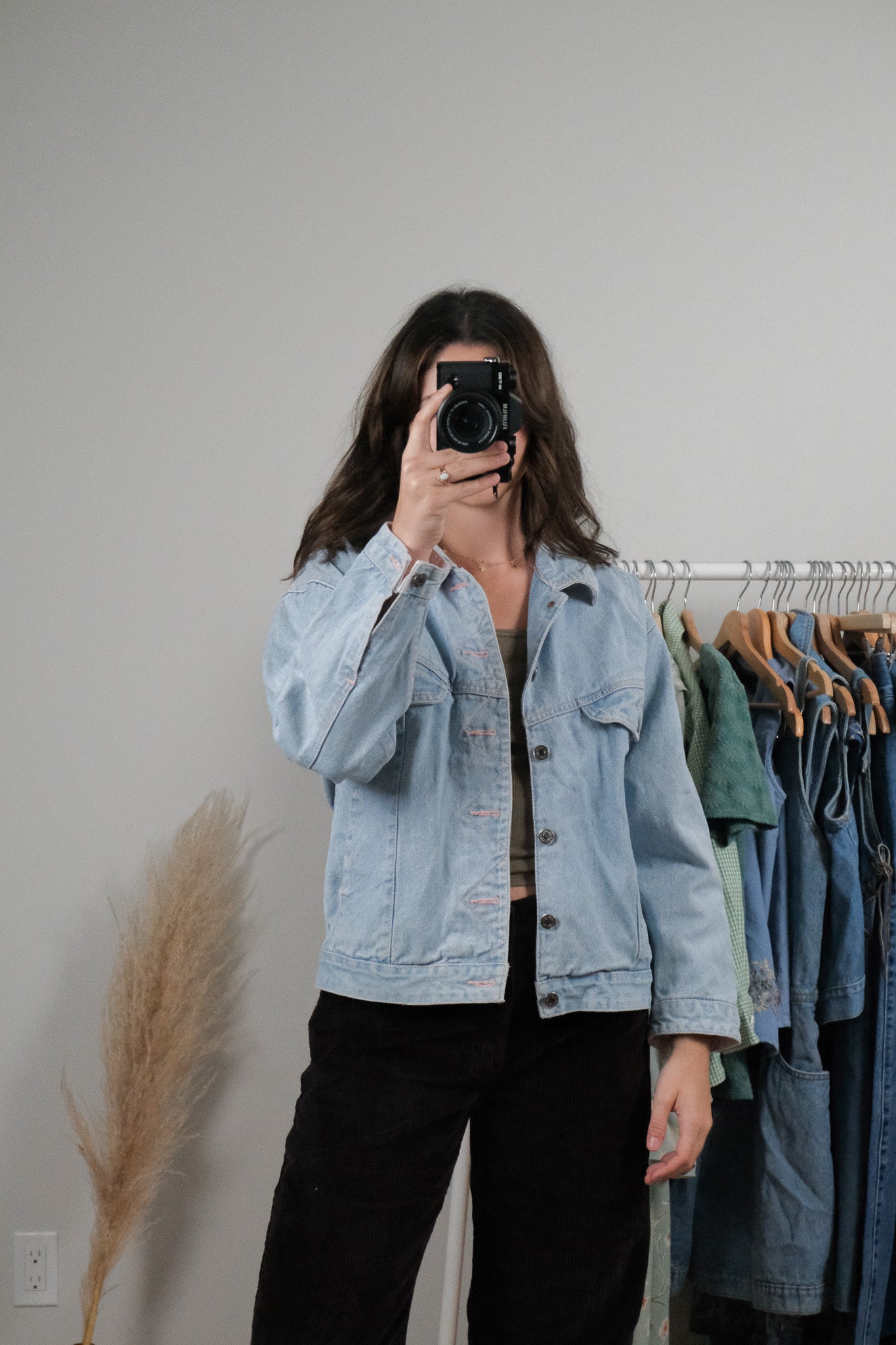 Vintage x Pink Trim Denim Jacket (M)