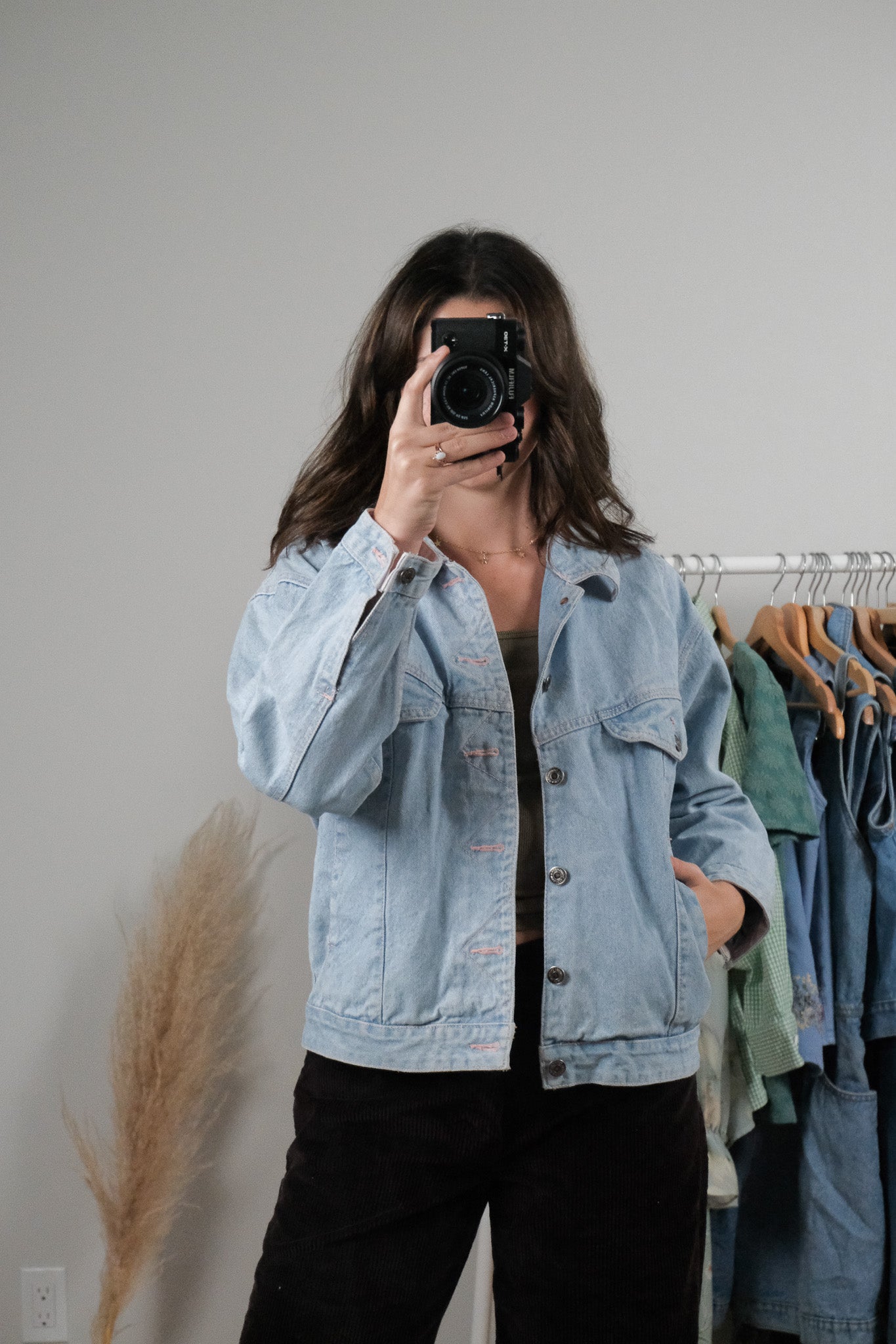 Vintage x Pink Trim Denim Jacket (M)