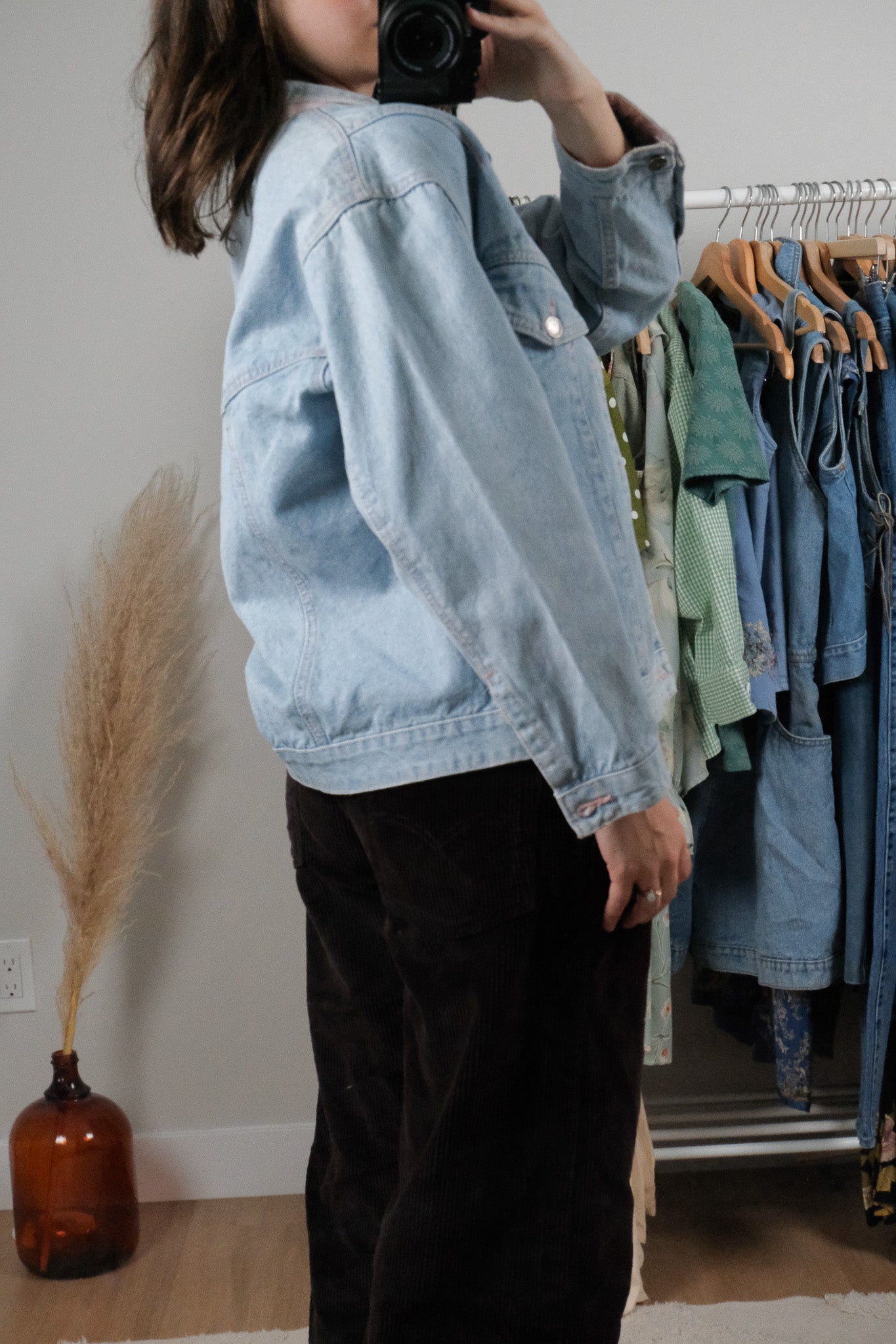 Vintage x Pink Trim Denim Jacket (M)