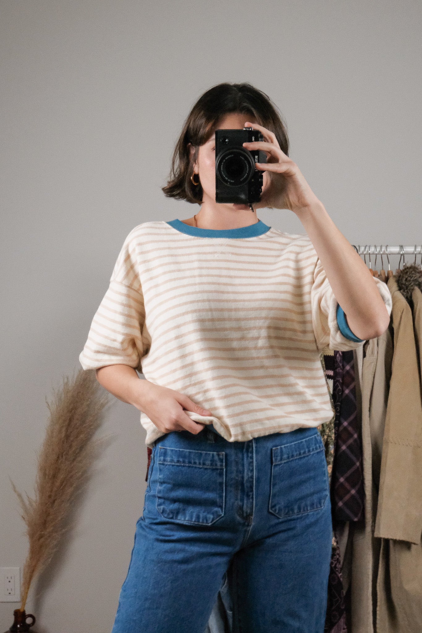 Modern x Anthropolgie Cotton Striped Short-Sleeve (XS)