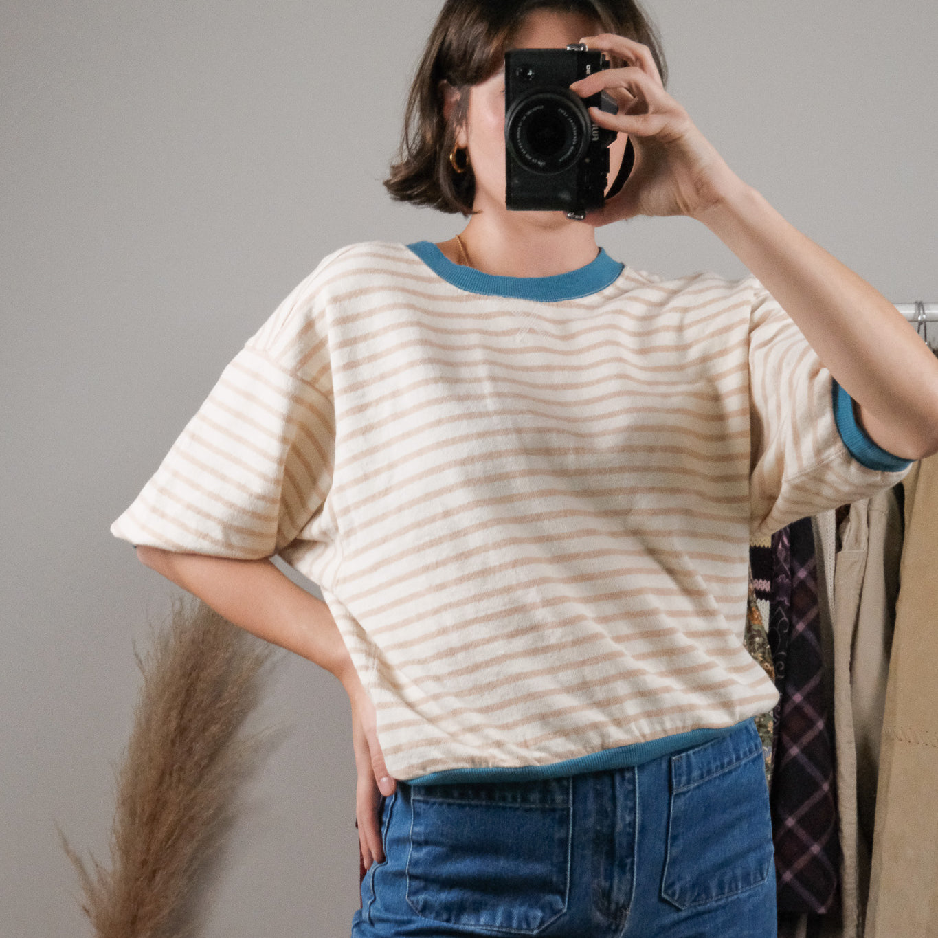 Modern x Anthropolgie Cotton Striped Short-Sleeve (XS)