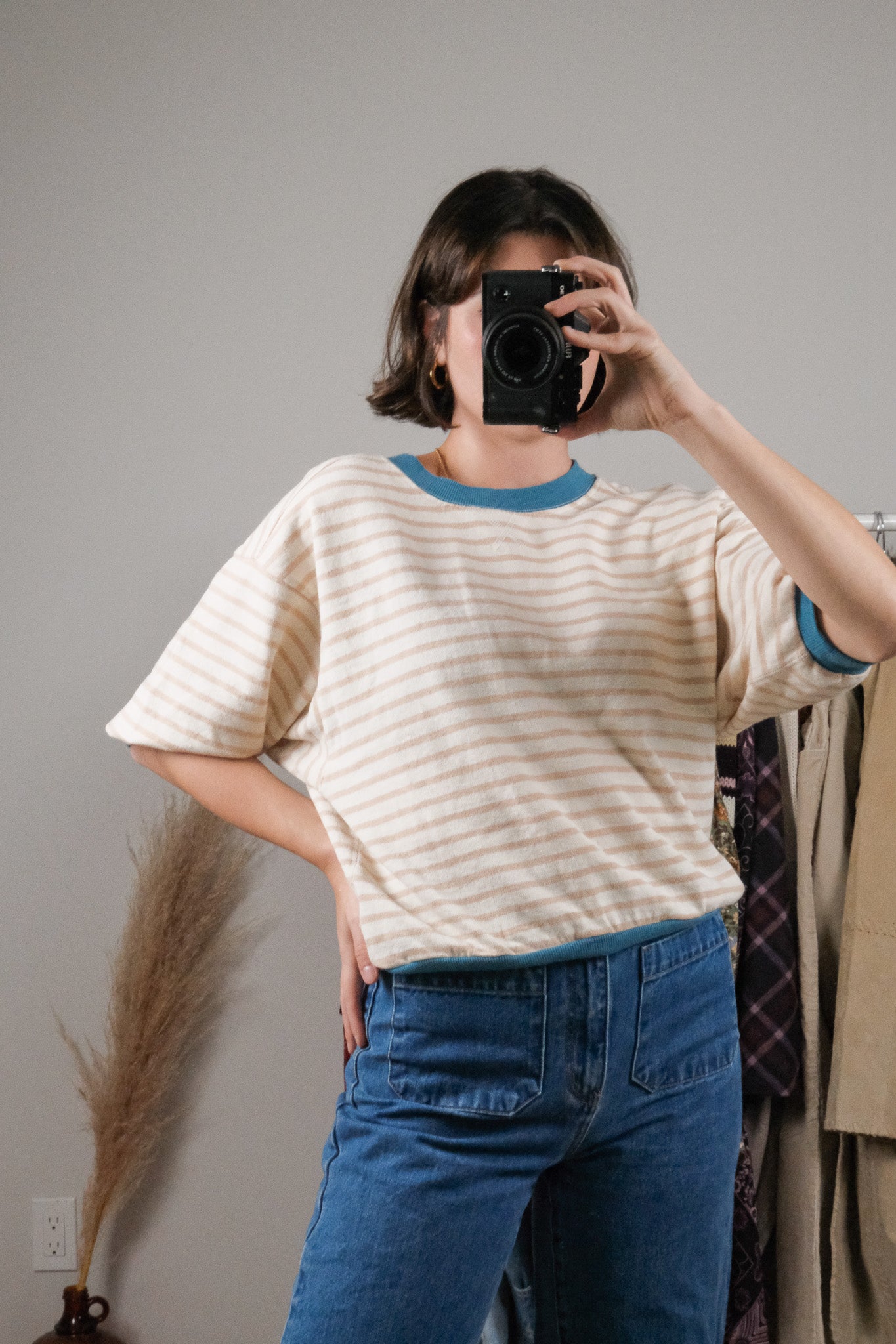 Modern x Anthropolgie Cotton Striped Short-Sleeve (XS)