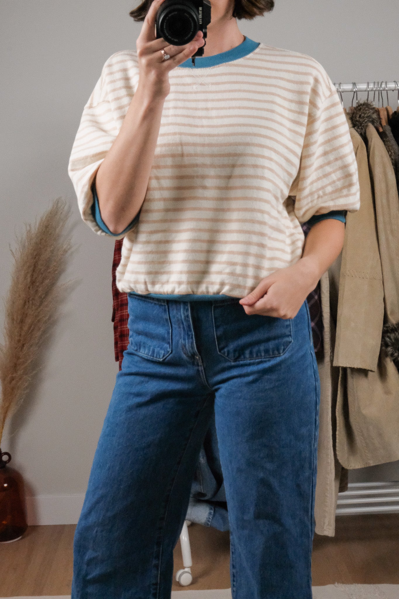 Modern x Anthropolgie Cotton Striped Short-Sleeve (XS)