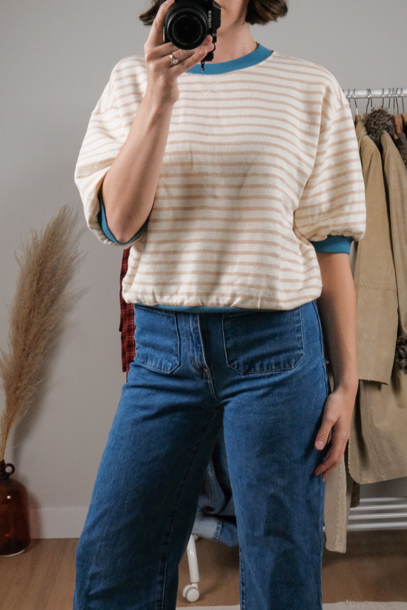 Modern x Anthropolgie Cotton Striped Short-Sleeve (XS)