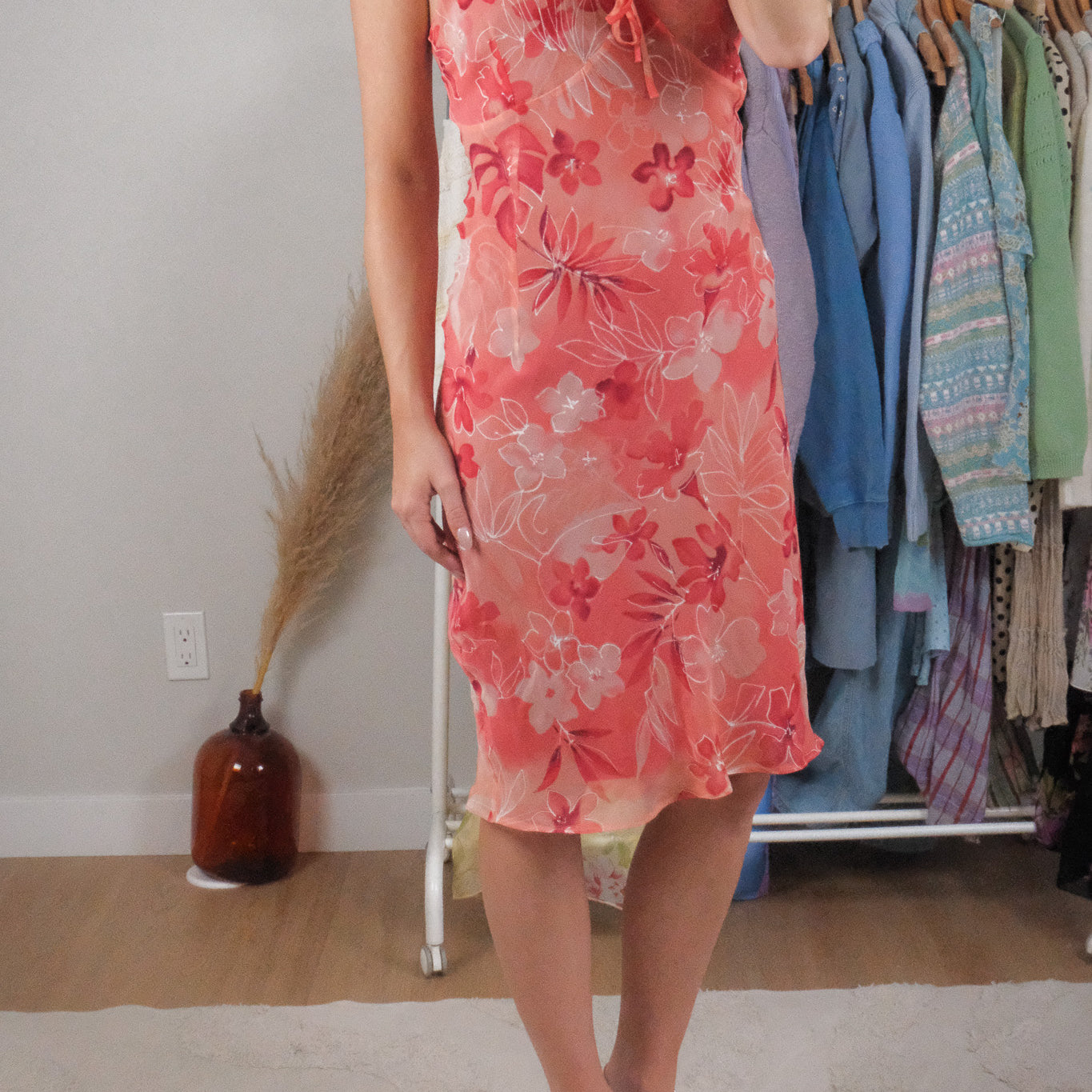 Vintage x Floral Midi Dress (8/10)
