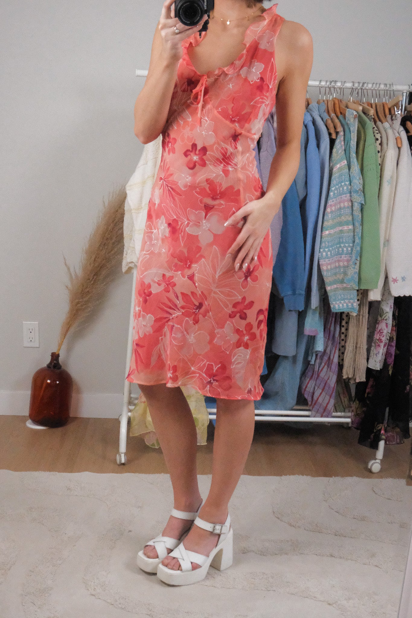 Vintage x Floral Midi Dress (8/10)