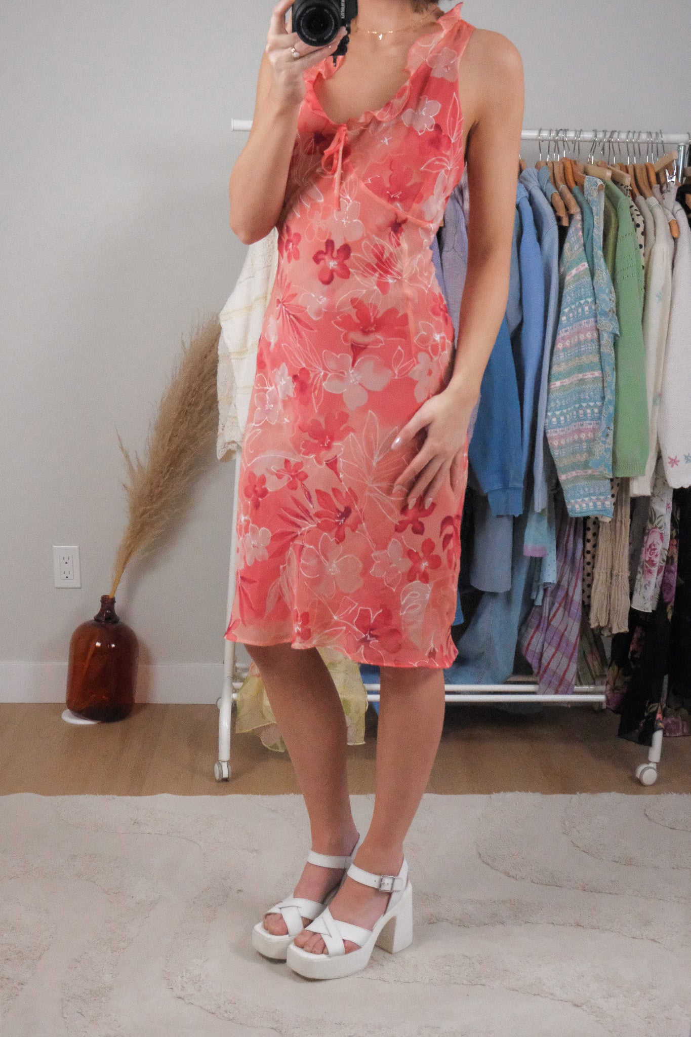 Vintage x Floral Midi Dress (8/10)