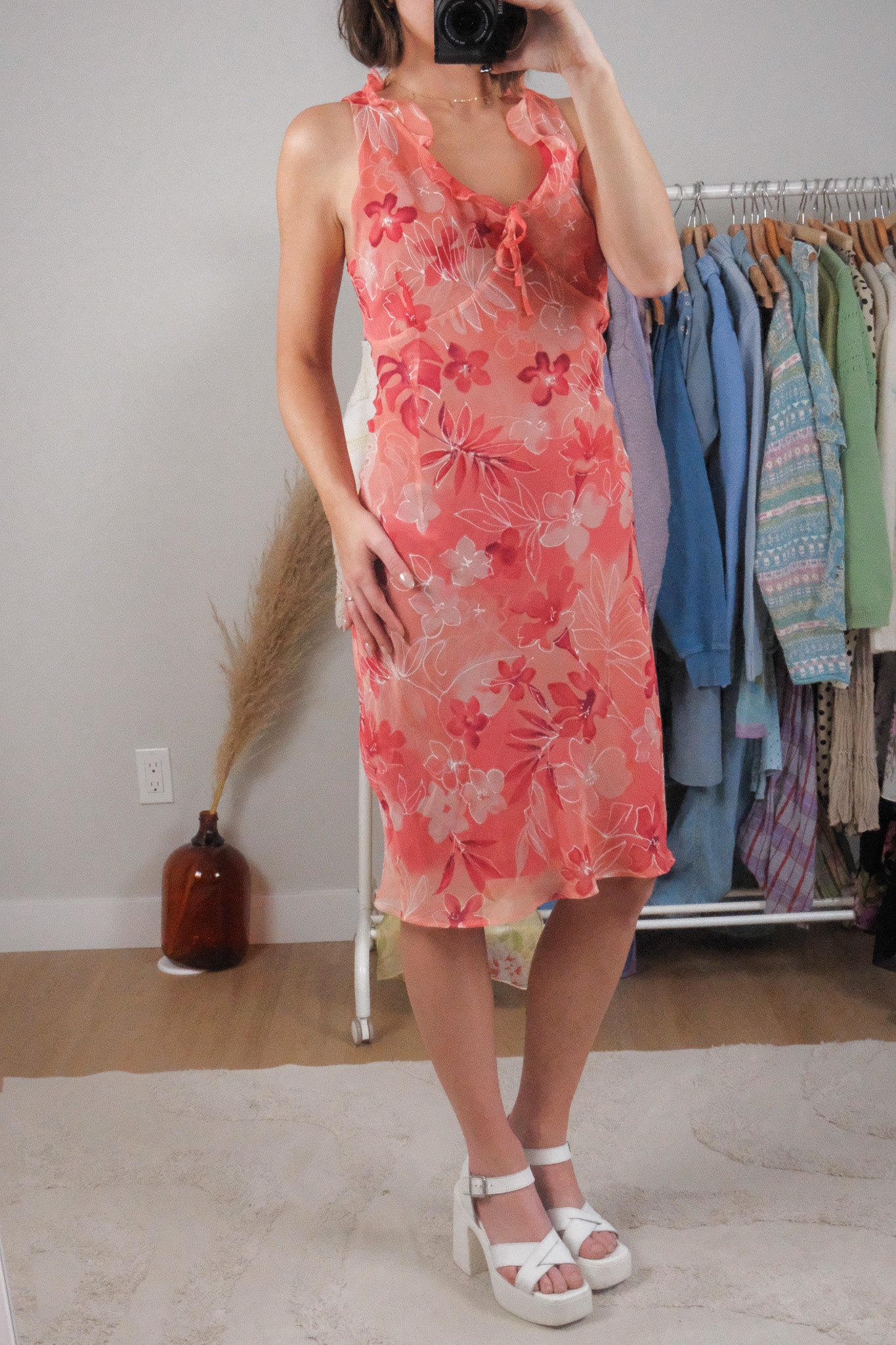 Vintage x Floral Midi Dress (8/10)