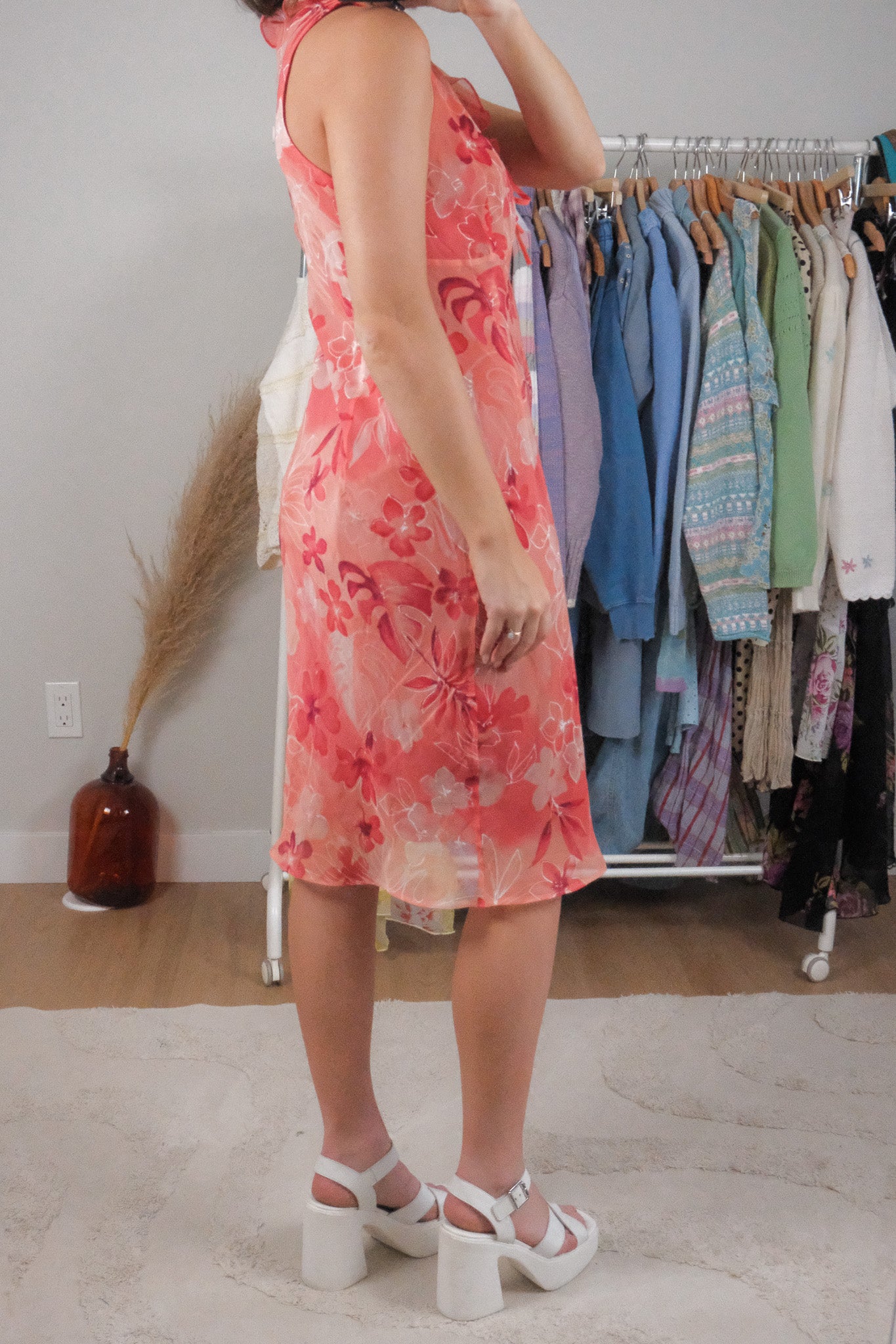 Vintage x Floral Midi Dress (8/10)