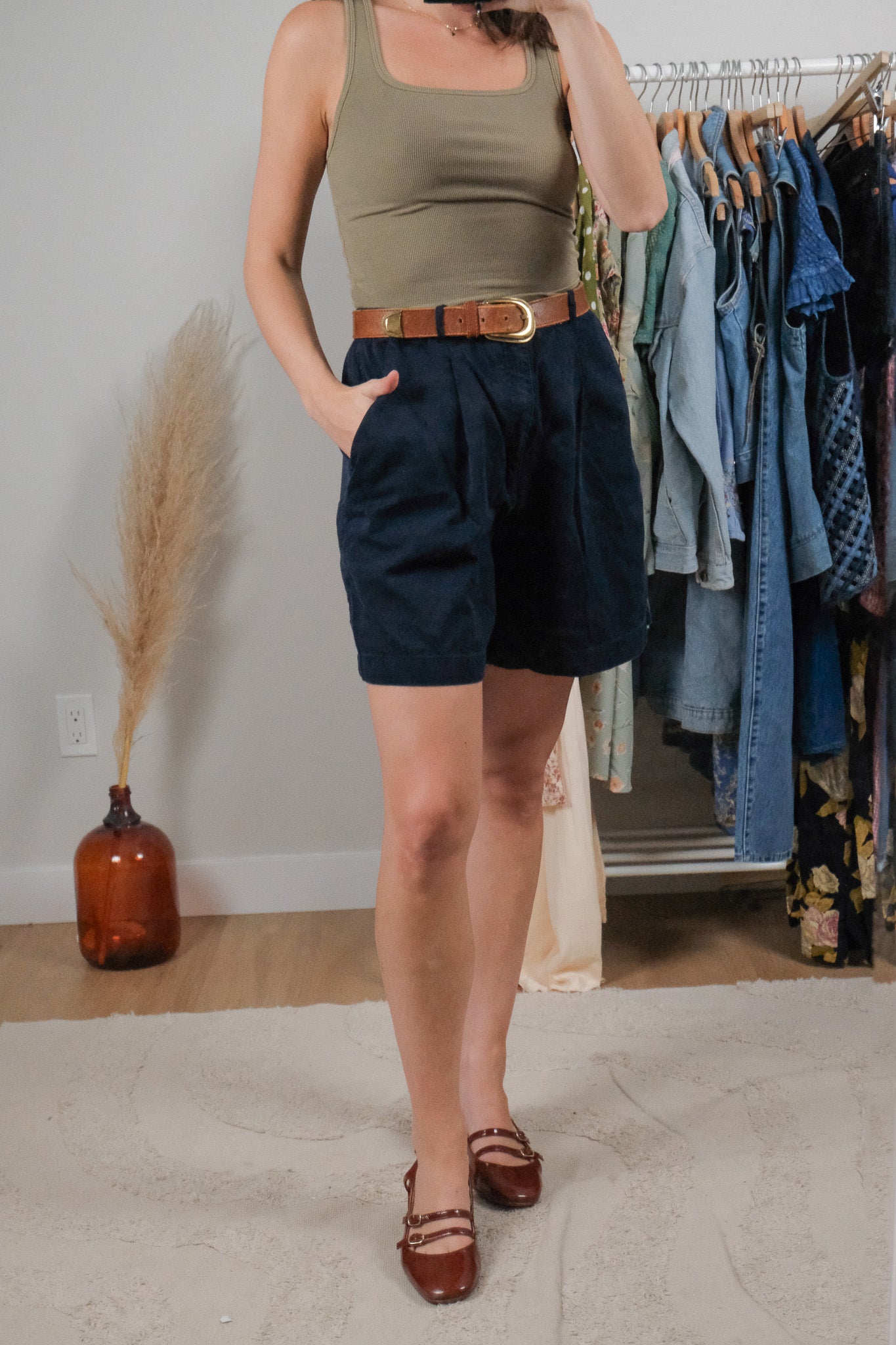 Vintage x Cotton Pleated Shorts (29)