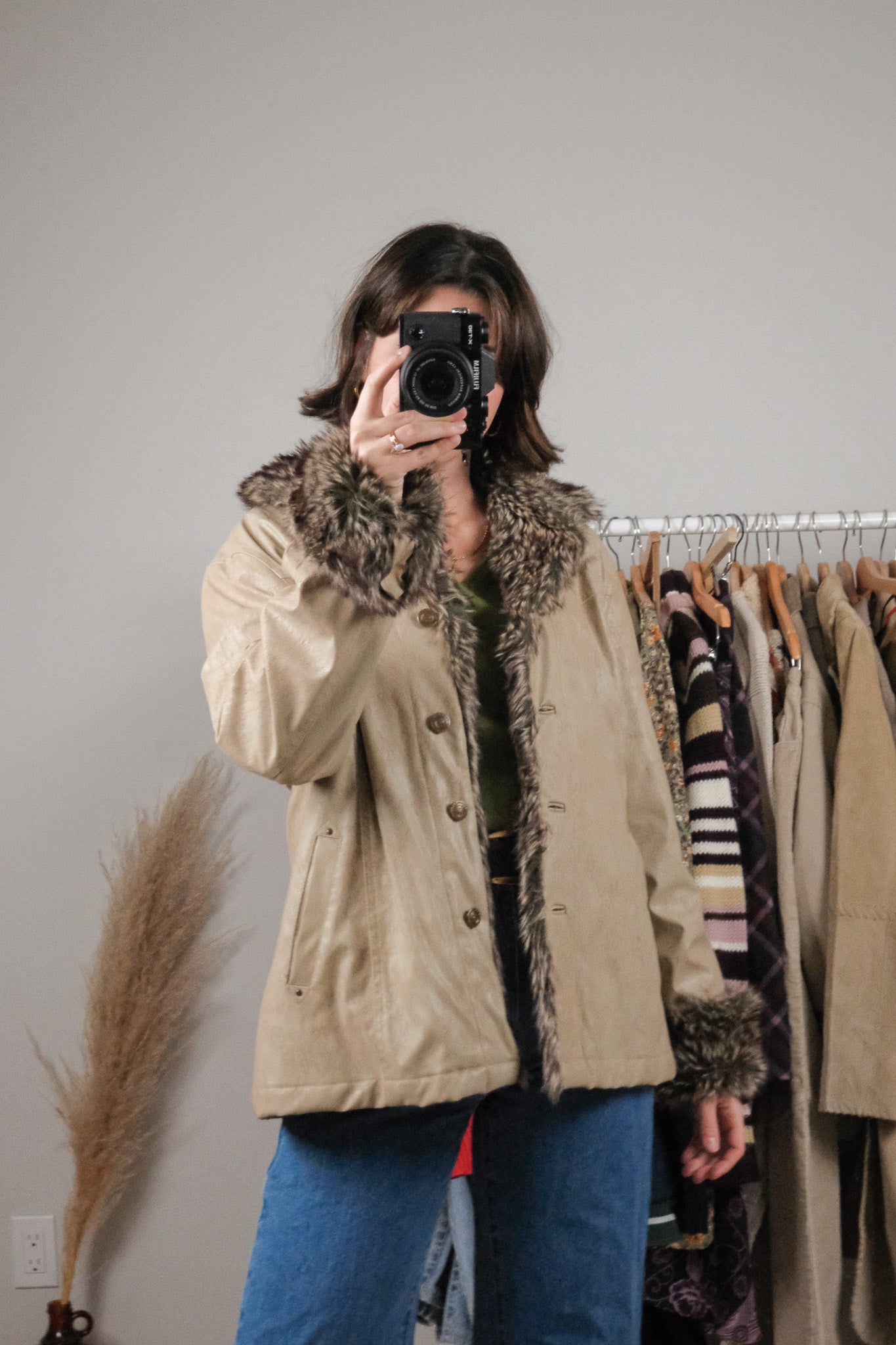 Vintage x Faux Leather & Faux Fur Penny Lane Jacket (M/L)