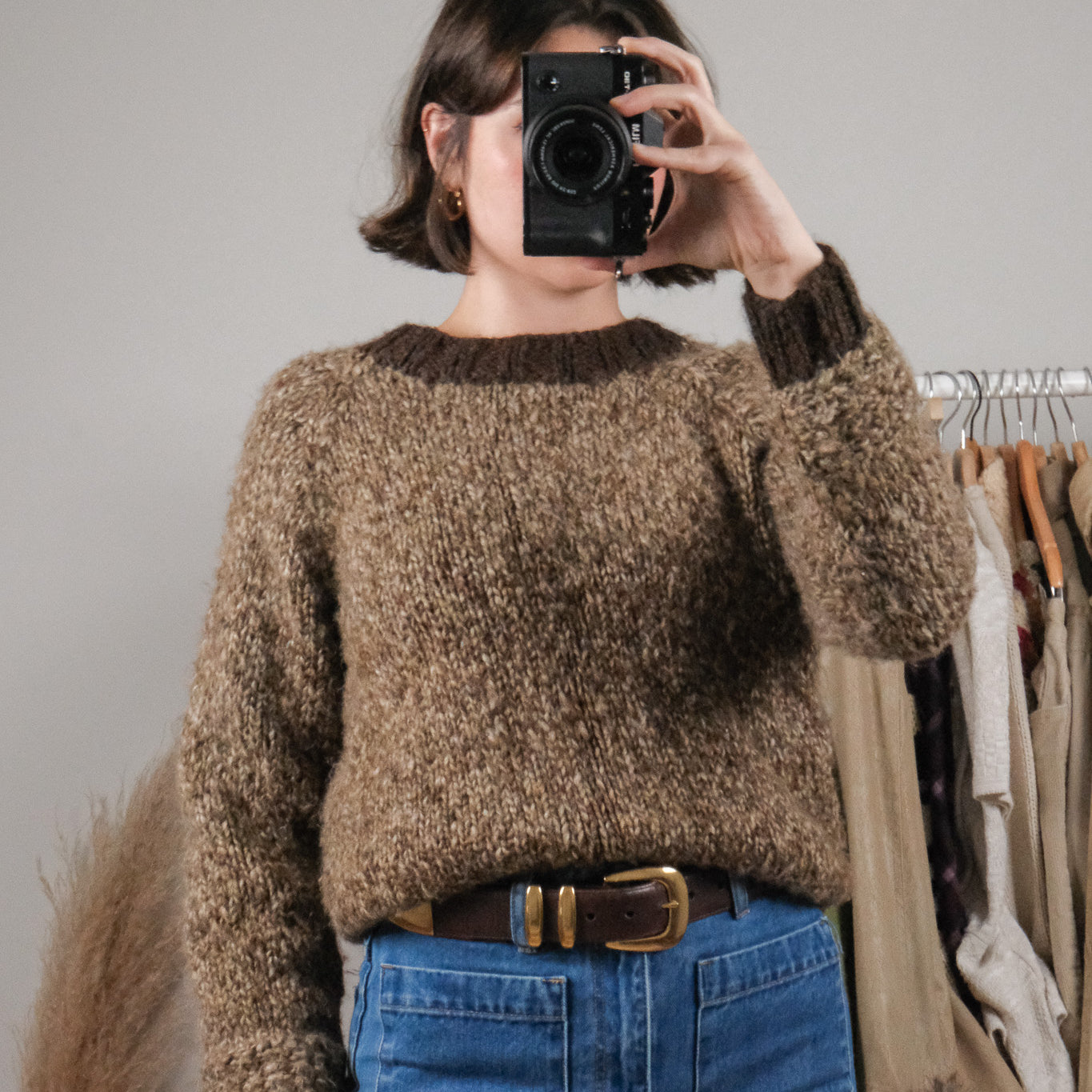 Vintage x Handknit Wool Blend Knit (XS/S)