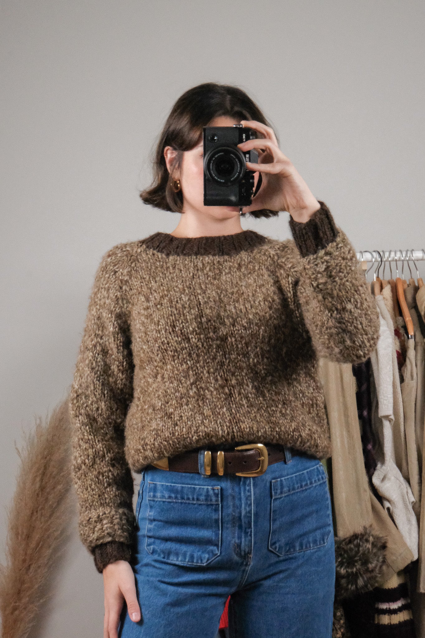 Vintage x Handknit Wool Blend Knit (XS/S)