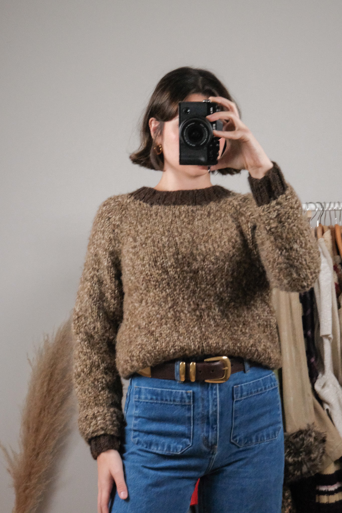 Vintage x Handknit Wool Blend Knit (XS/S)