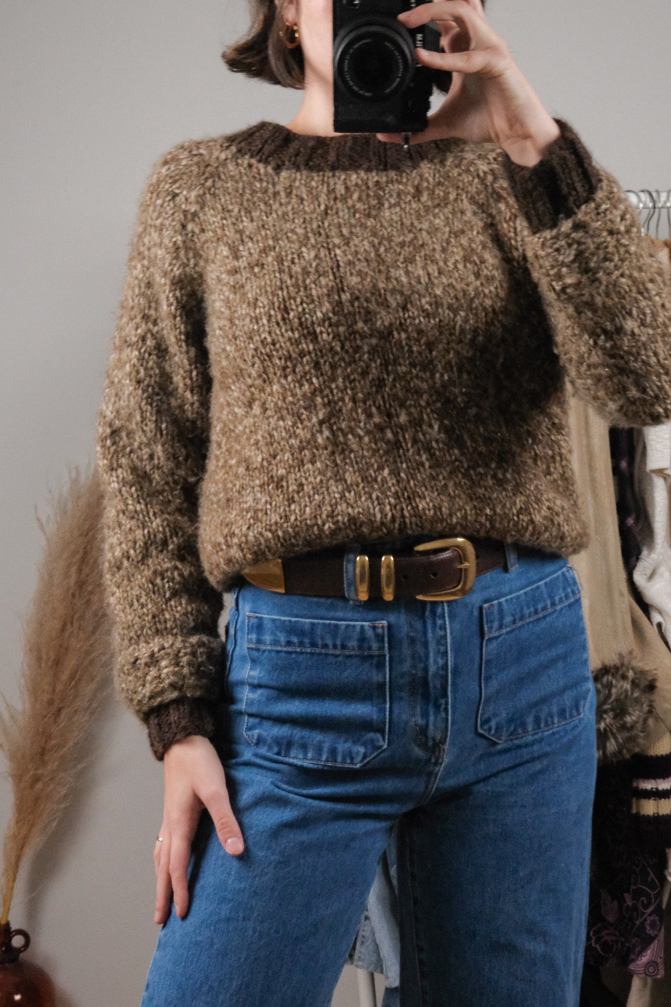 Vintage x Handknit Wool Blend Knit (XS/S)