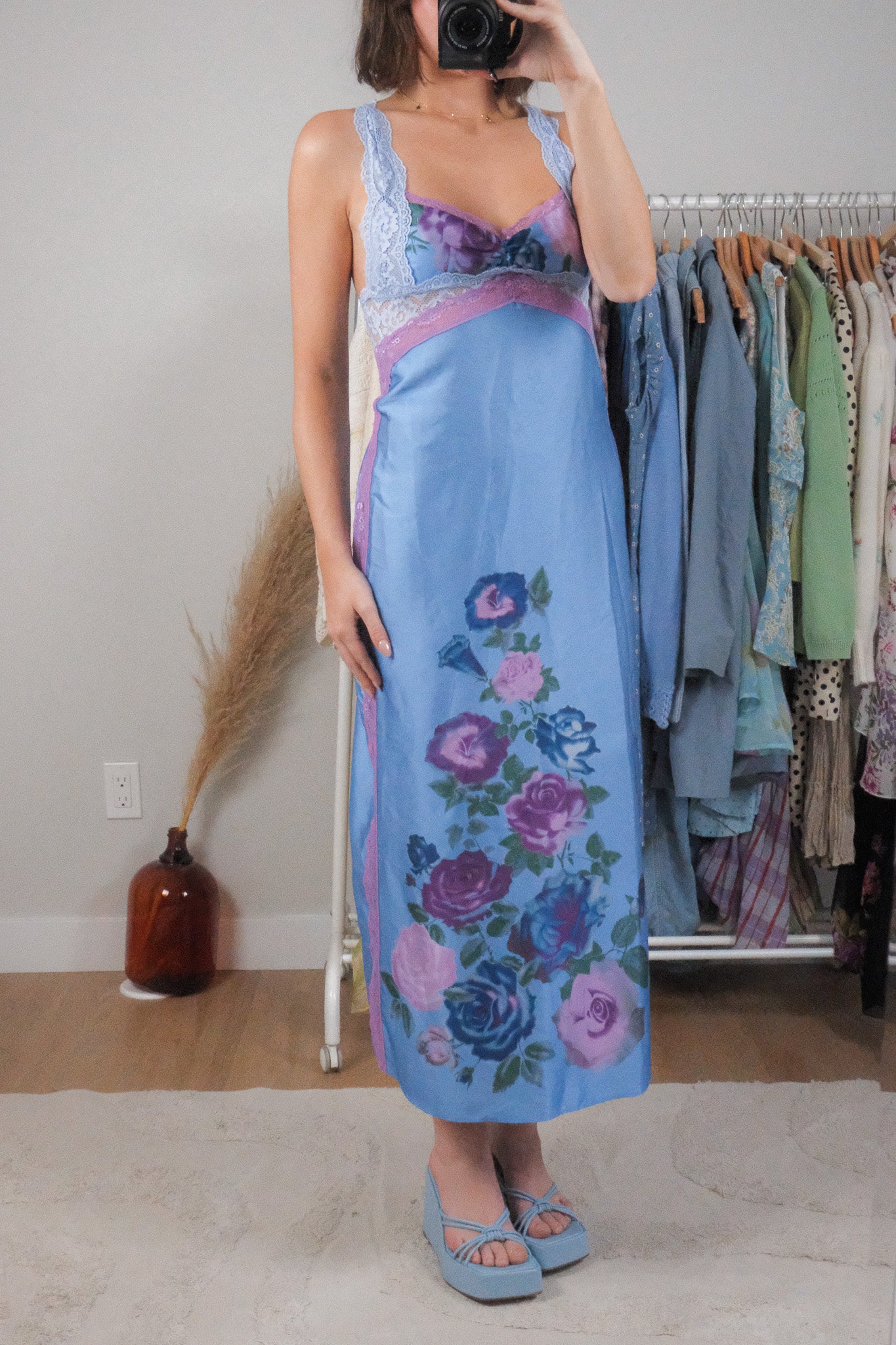 Free People x Floral Lace Maxi Dress (S)