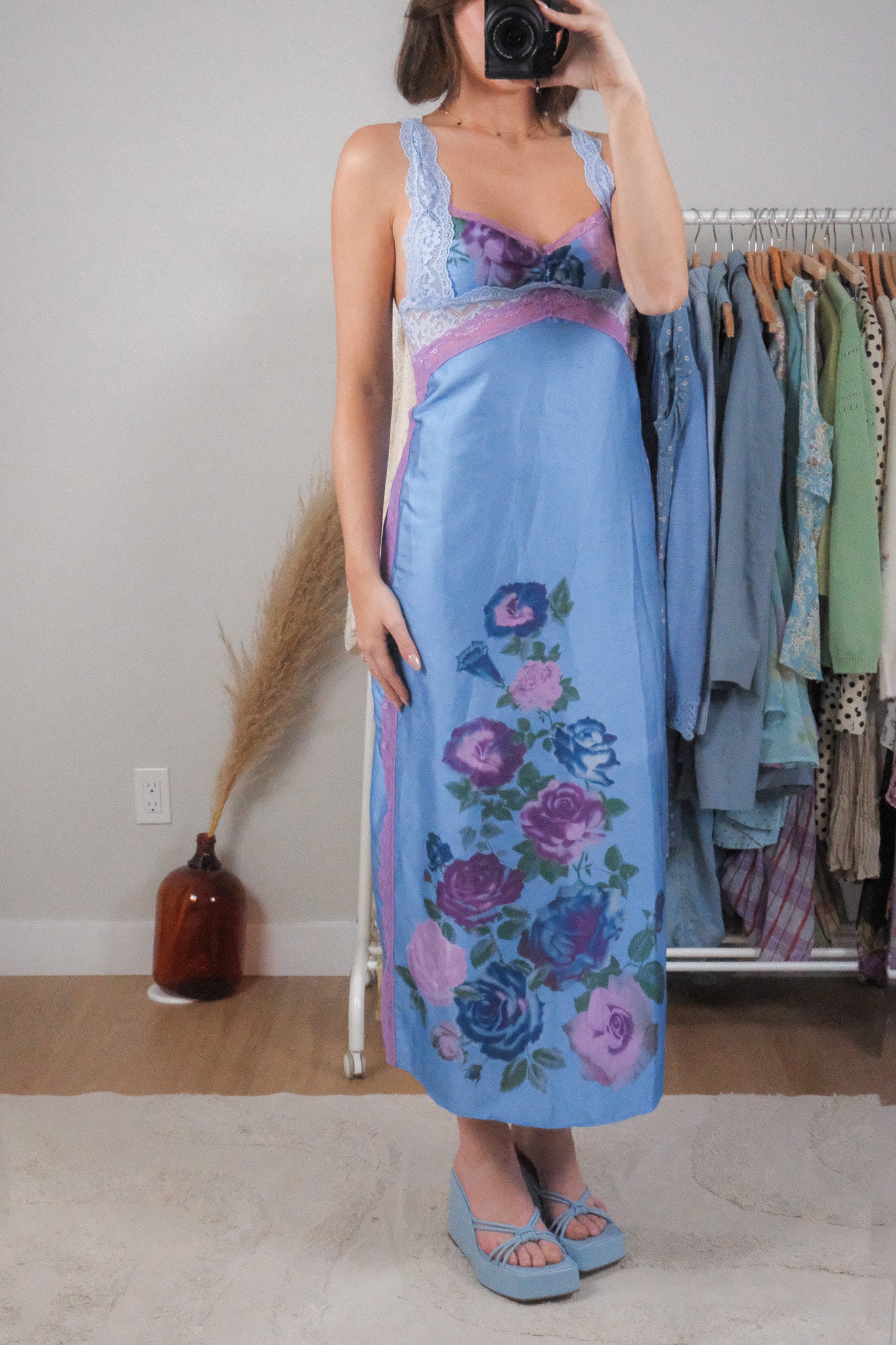 Free People x Floral Lace Maxi Dress (S)