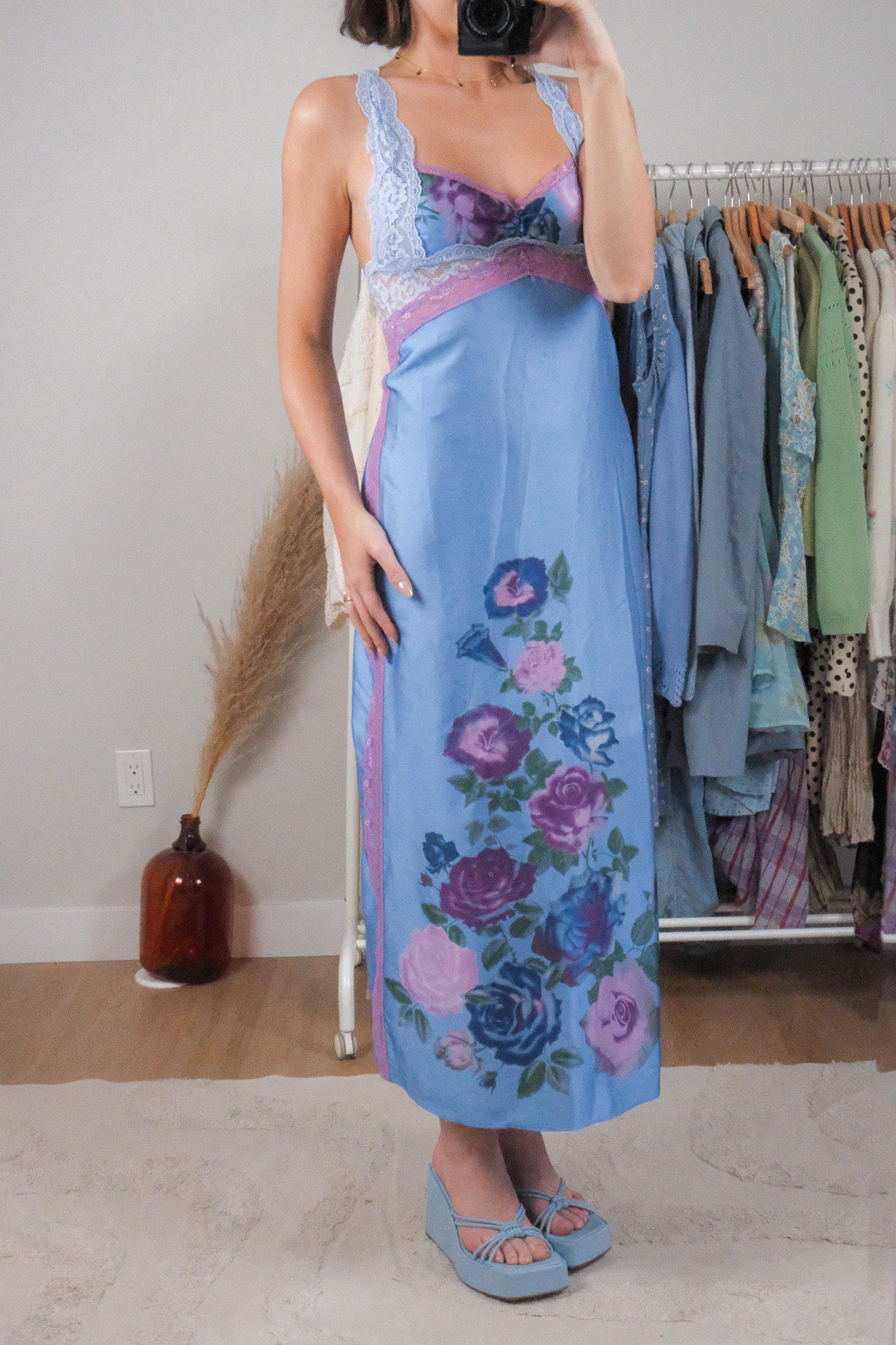 Free People x Floral Lace Maxi Dress (S)