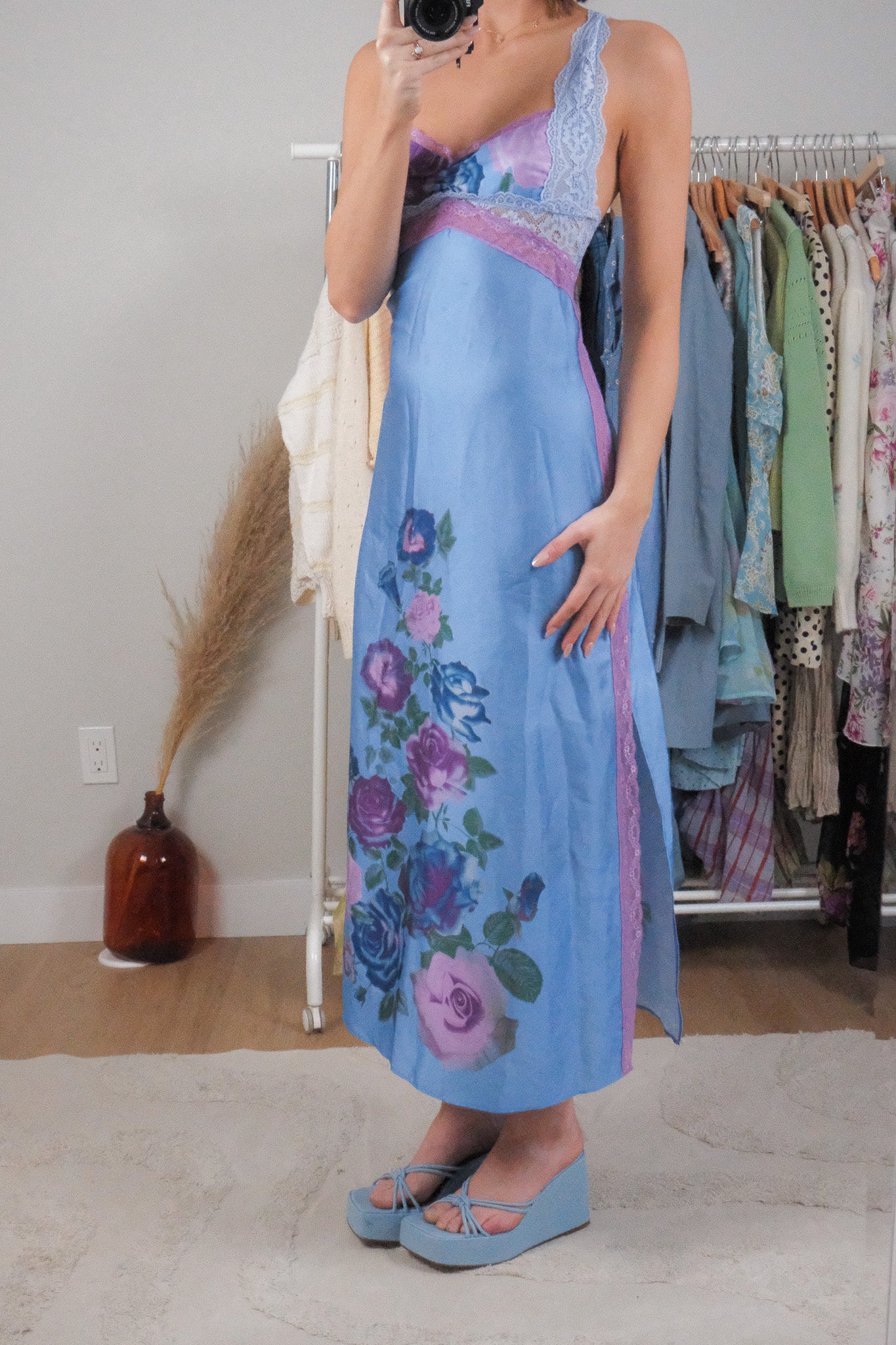 Free People x Floral Lace Maxi Dress (S)