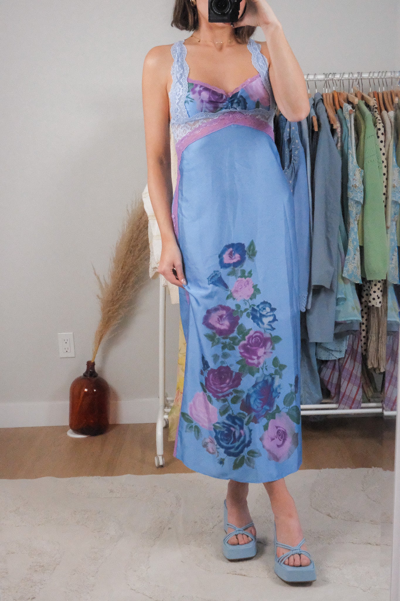 Free People x Floral Lace Maxi Dress (S)